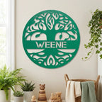 Personalized Tree of Life Metal Wall Art – Custom Family Name Sign – Tree of Life Metal Decor – Nature Inspired Family Wall Decor