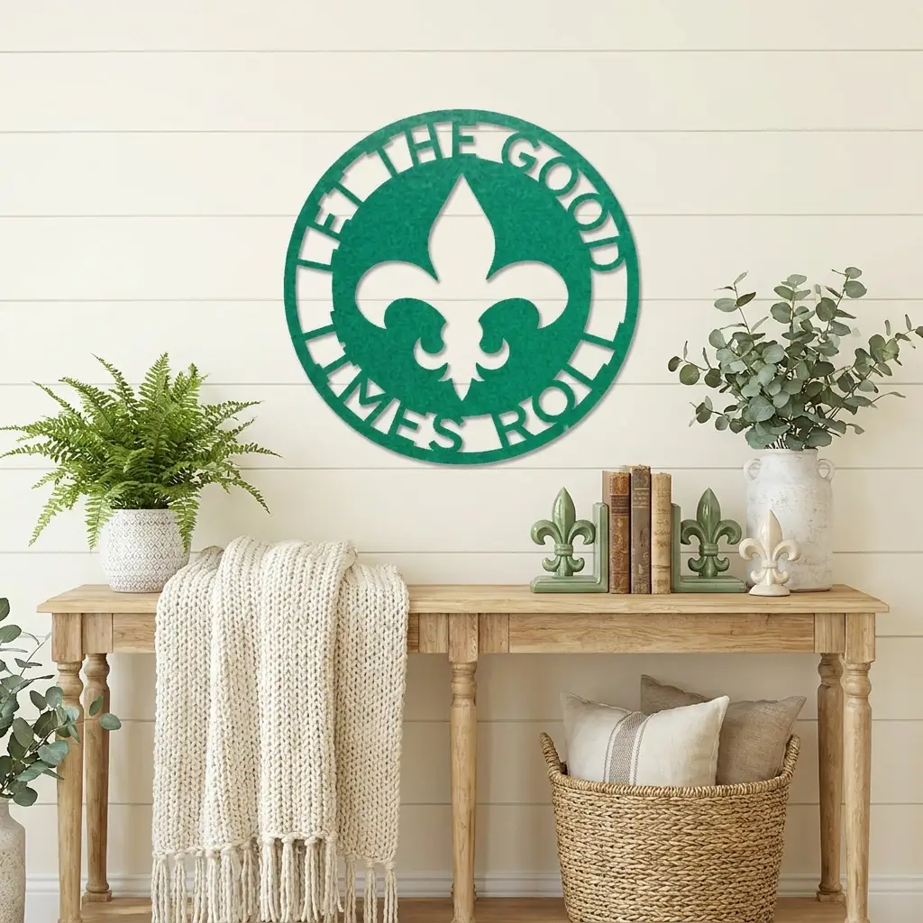Personalized Fleur de Lis Metal Wall Art | Custom Family Name Sign | French Country Wall Decor | Made in USA
