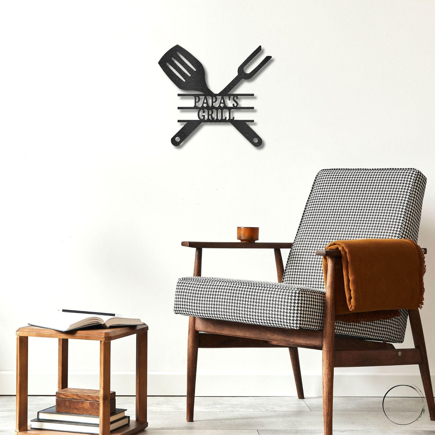 Grilling Utensils Personalized Indoor Outdoor Steel Wall Sign Art - Mallard Moon Gift Shop
