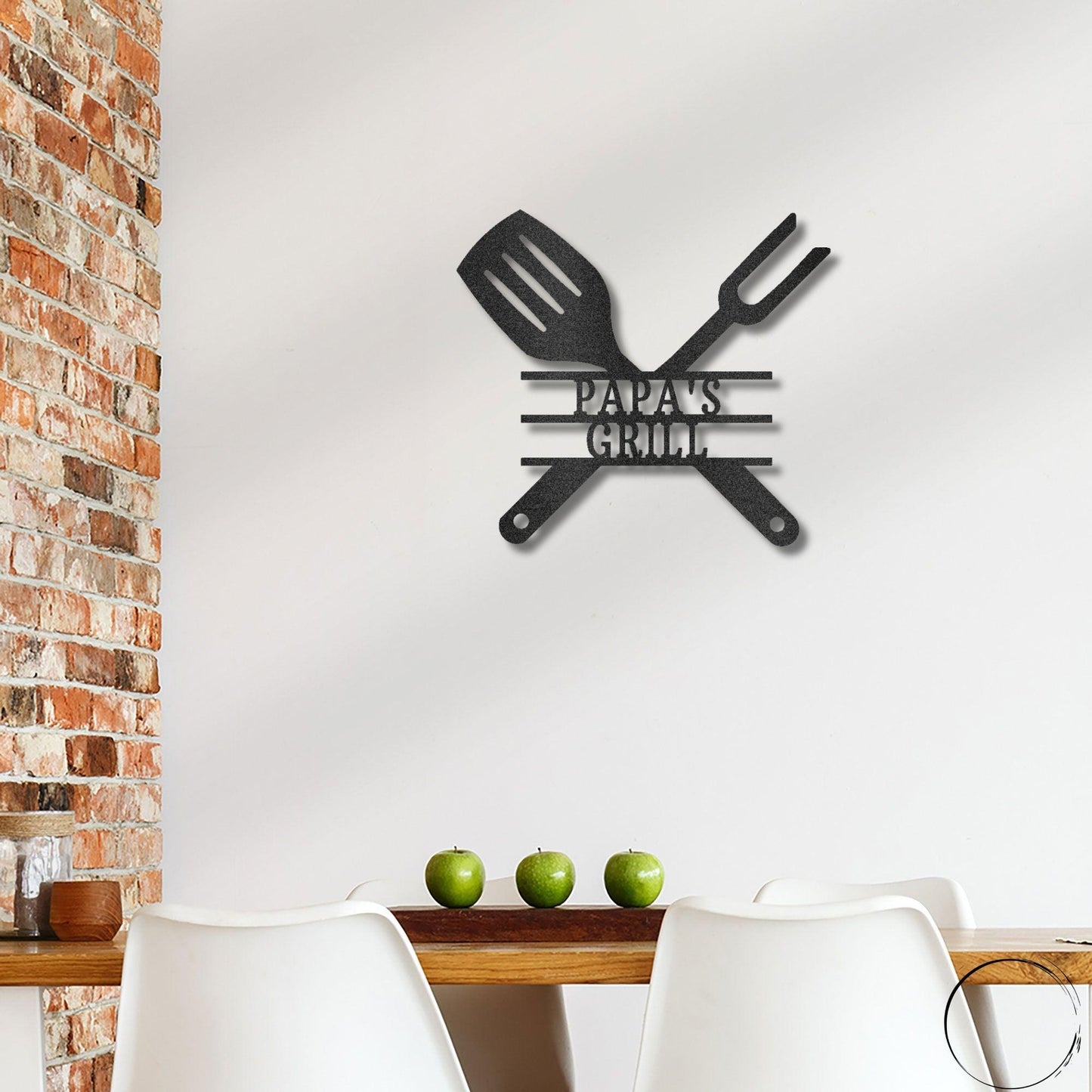 Grilling Utensils Personalized Indoor Outdoor Steel Wall Sign Art - Mallard Moon Gift Shop