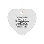 groundskeeper Gifts from Friends and Family, Funny Heart Ornament for Christmas