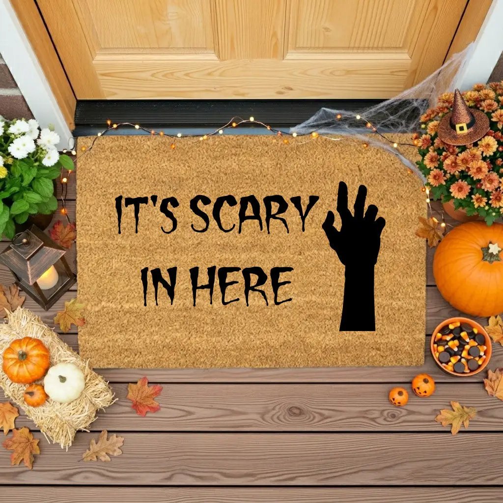 It’s Scary in Here Doormat – Spooky Halloween Outdoor Coir Mat Décor