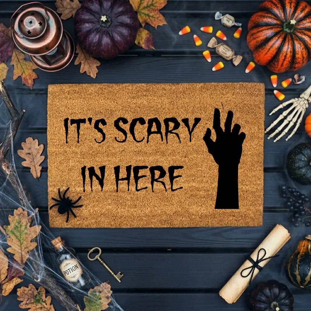 It’s Scary in Here Doormat – Spooky Halloween Outdoor Coir Mat Décor