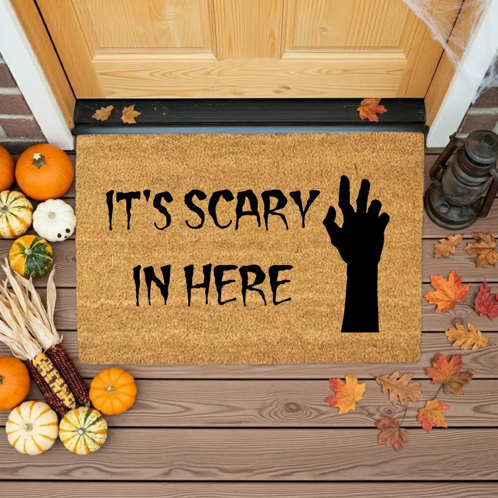 It’s Scary in Here Doormat – Spooky Halloween Outdoor Coir Mat Décor
