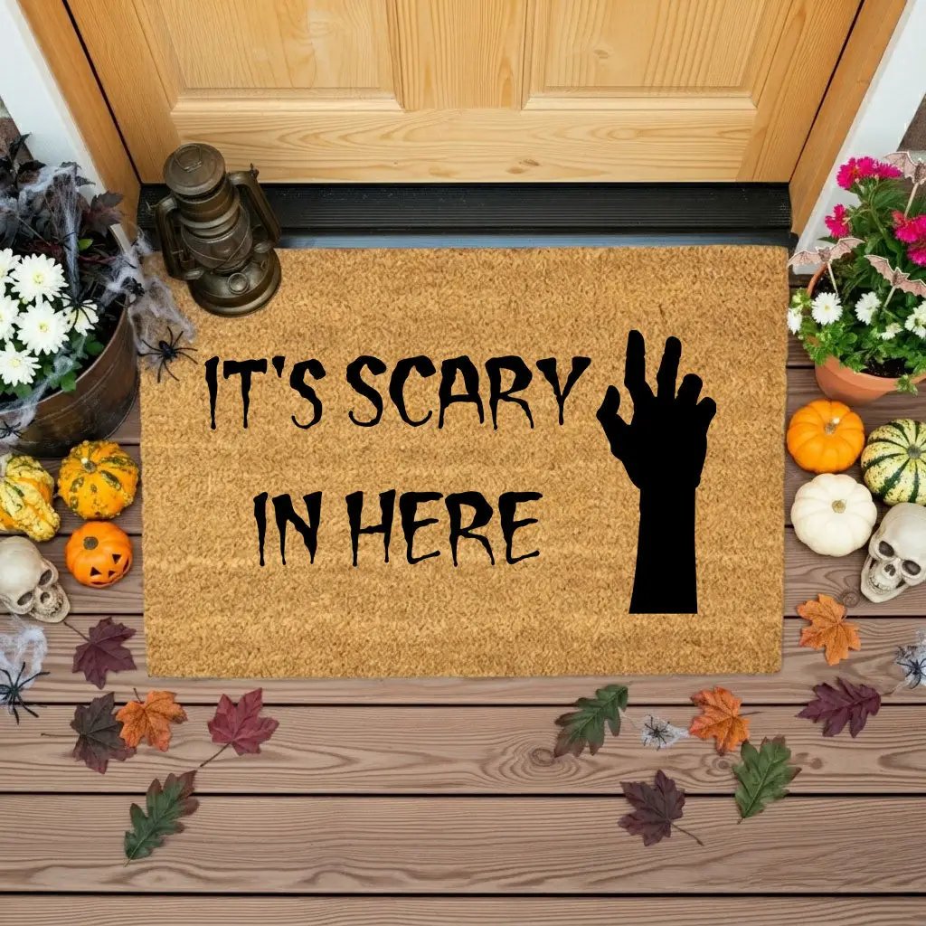 It’s Scary in Here Doormat – Spooky Halloween Outdoor Coir Mat Décor