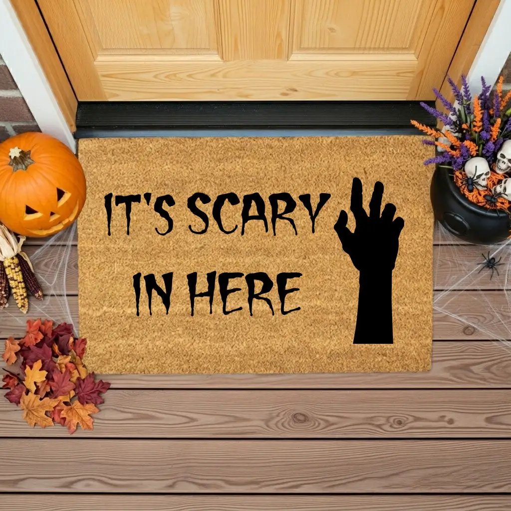 It’s Scary in Here Doormat – Spooky Halloween Outdoor Coir Mat Décor