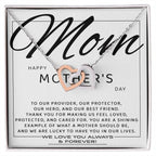 Happy Mother's Day Mom, You are Our Best Friend Interlocking Hearts Necklace