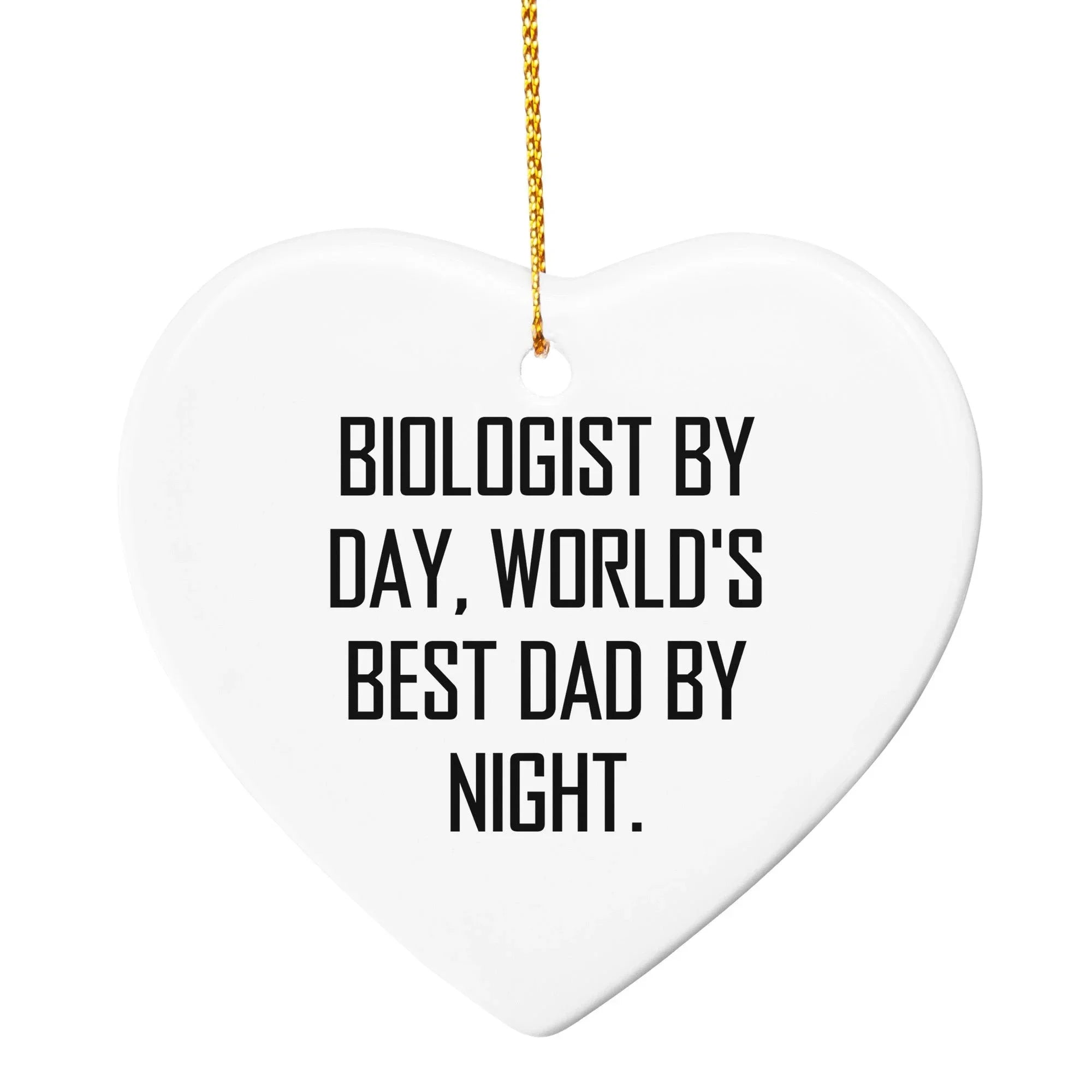 Biologist Funny Gifts: Biologist By Day, World's Best Dad By Night - Christmas Tree Ornament