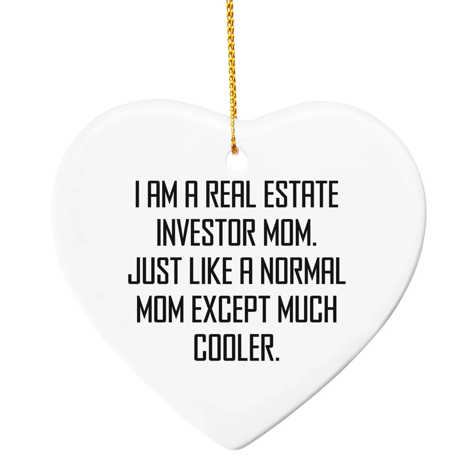 Real Estate Investor Mom's Unique Circle Ornament Gifts from Friends for Christmas - 'I Am A Real Estate Investor Mom' - Durable MDF Material