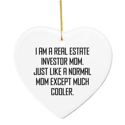Real Estate Investor Mom's Unique Circle Ornament Gifts from Friends for Christmas - 'I Am A Real Estate Investor Mom' - Durable MDF Material - Mallard Moon