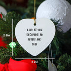 Funny Artist Heart Ornament Gifts from Men to Artist Friends - Unique Christmas Unique Gifts for Artist Family and Friends - 'Look At You Becoming An Artist And Shit'