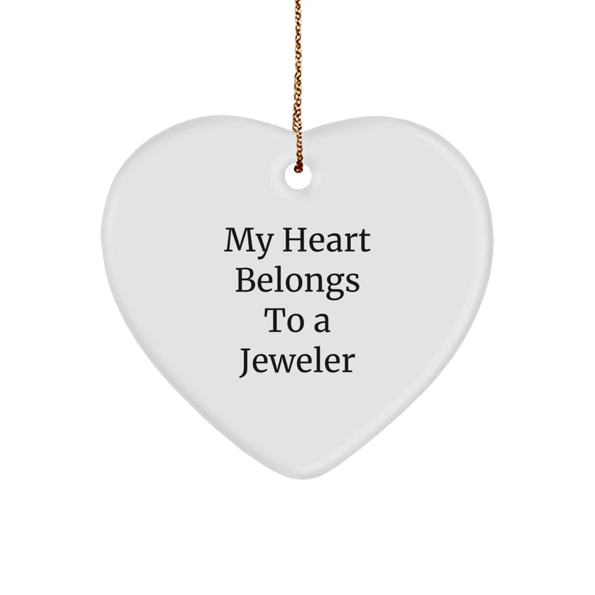 Funny Heart Ornaments for Jeweler Friends Gifts from Men Women Christmas Unique Gifts
