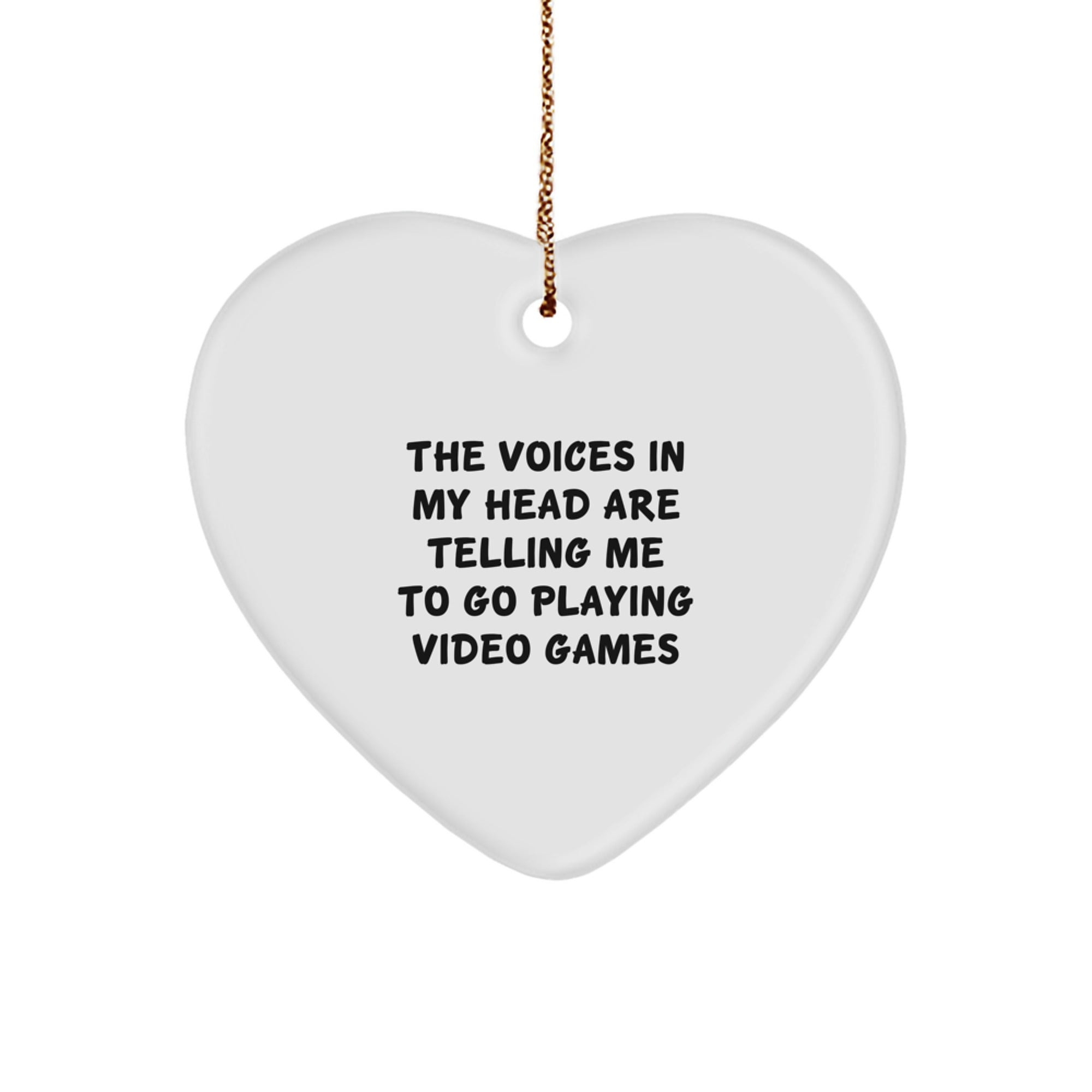Funny Heart Ornament for Playing Video Games Enthusiasts Gifts from Friends and Family for Christmas - Image 1