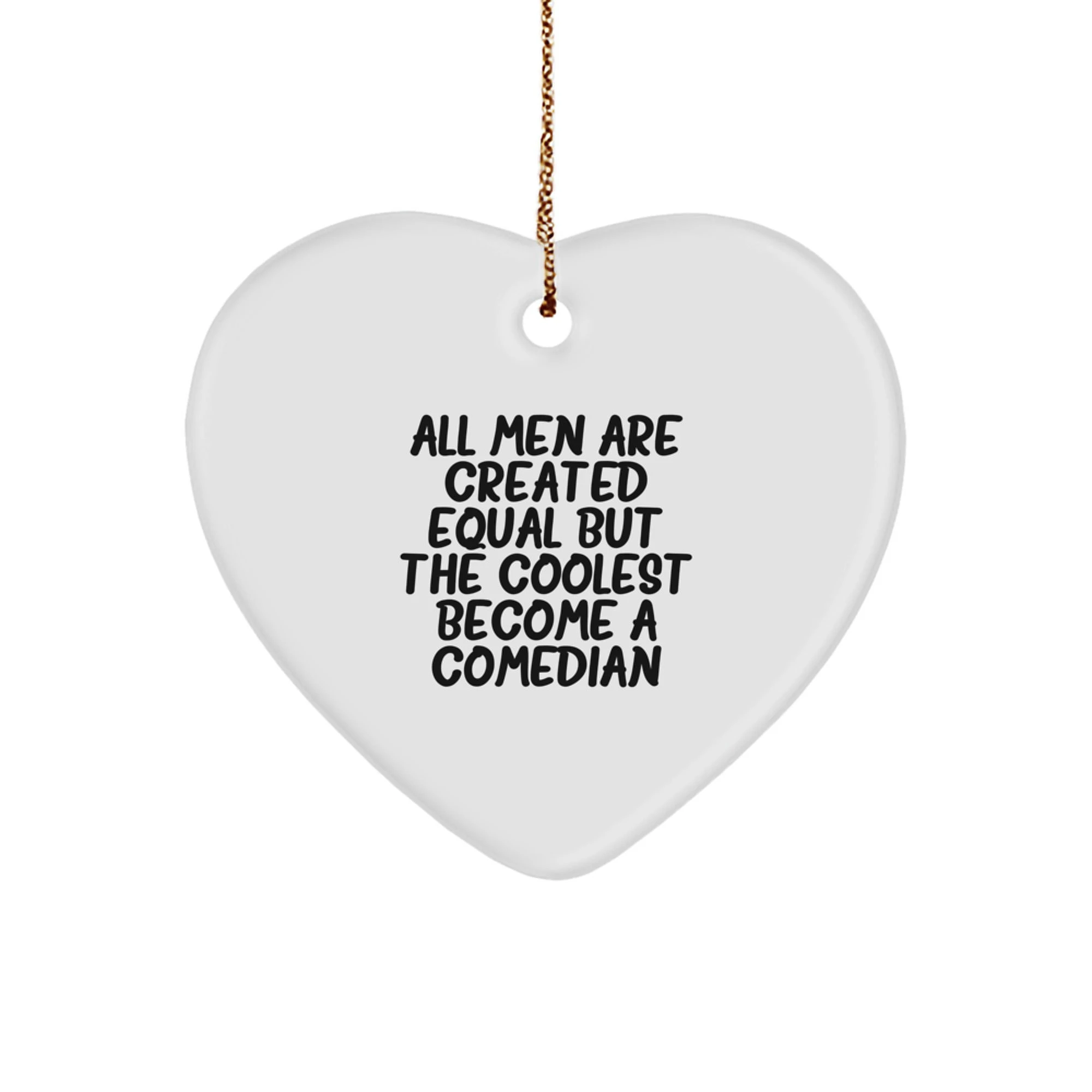 Funny Comedian Heart Ornament, Gifts for Comedian Men from Friends, Unique Christmas Unique Gifts for Comedian Lovers - Image 1