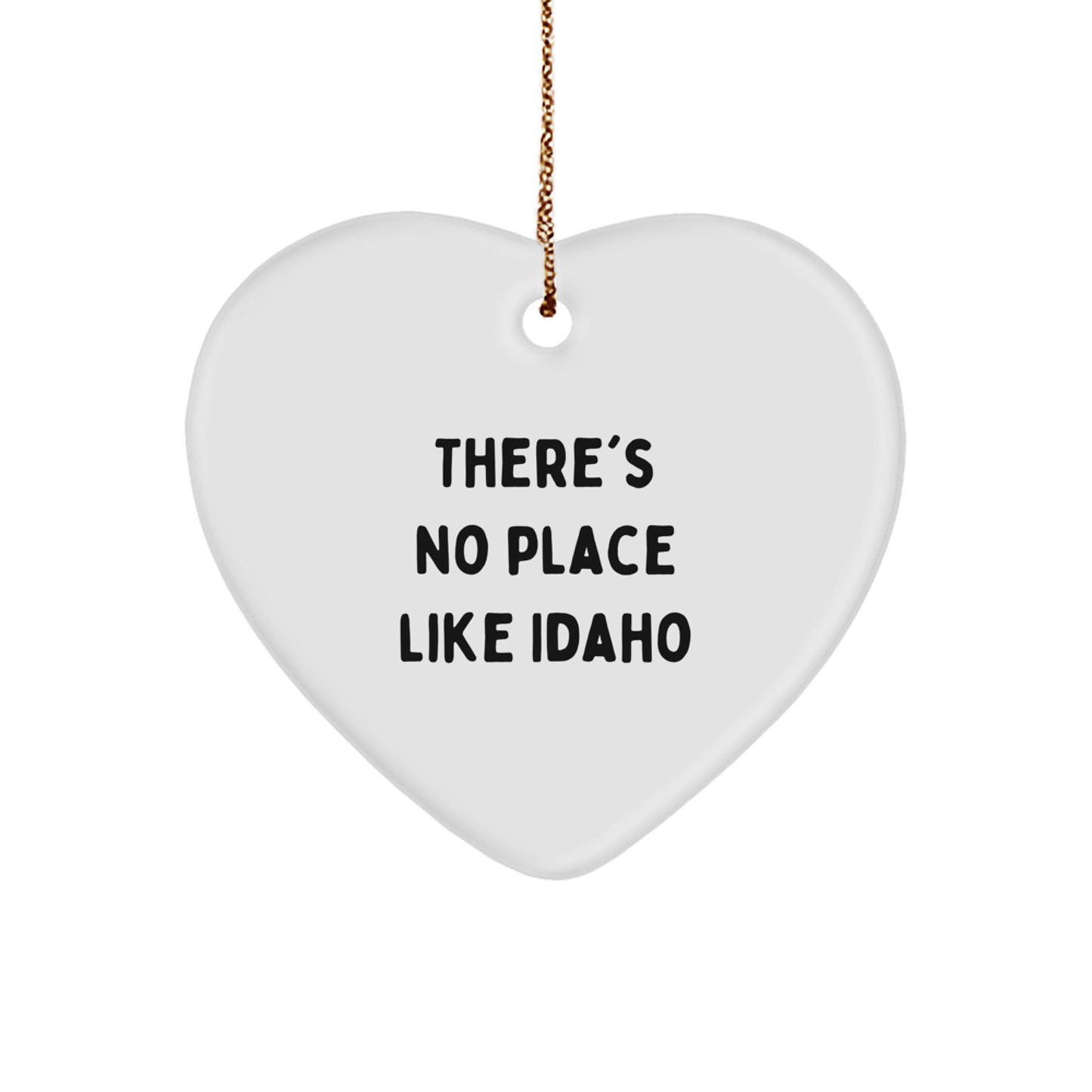 Idaho Heart Ornament Gifts from Friends and Family 'There's No Place Like Idaho' Christmas Unique - Image 1