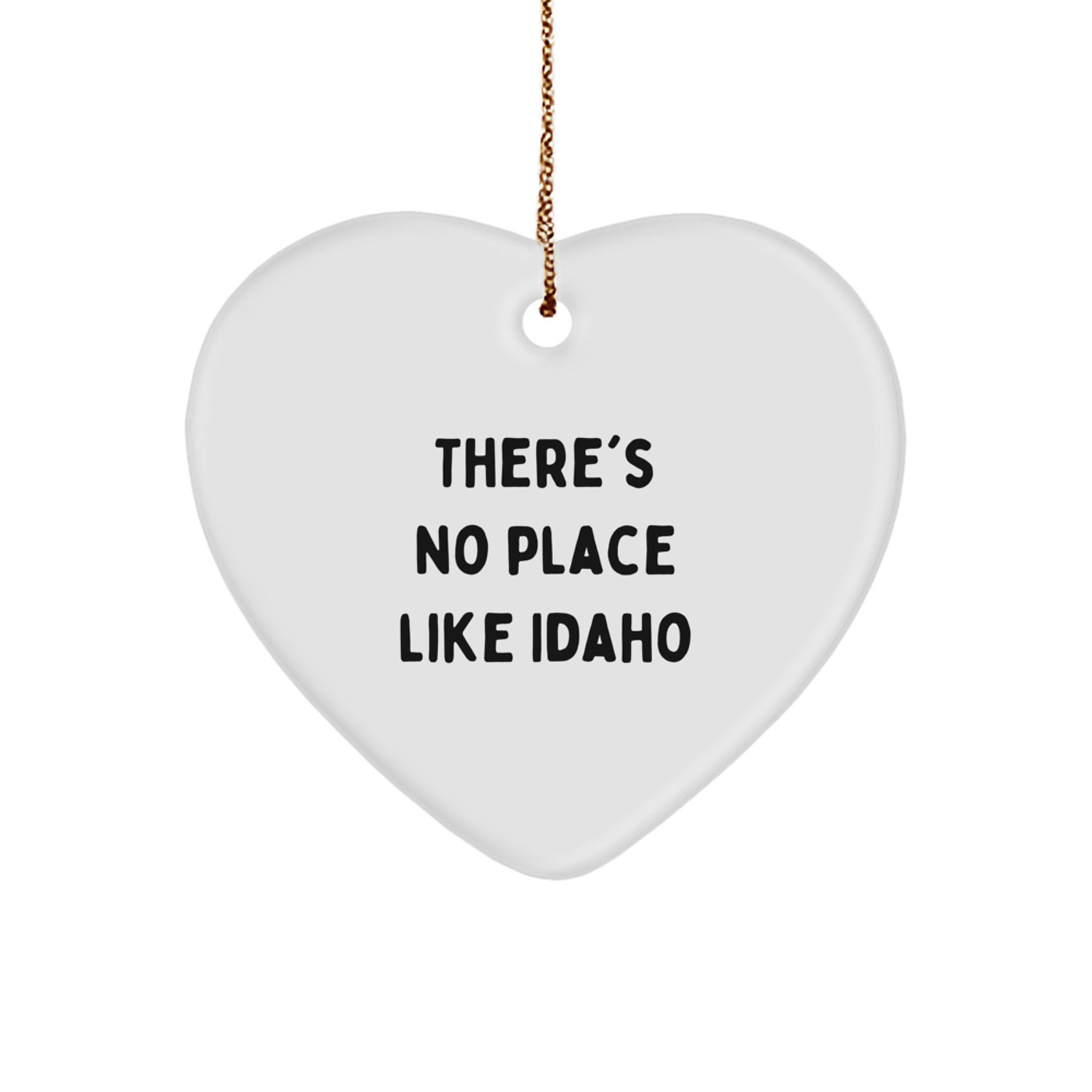 Idaho Heart Ornament Gifts from Friends and Family 'There's No Place Like Idaho' Christmas Unique - Image 1