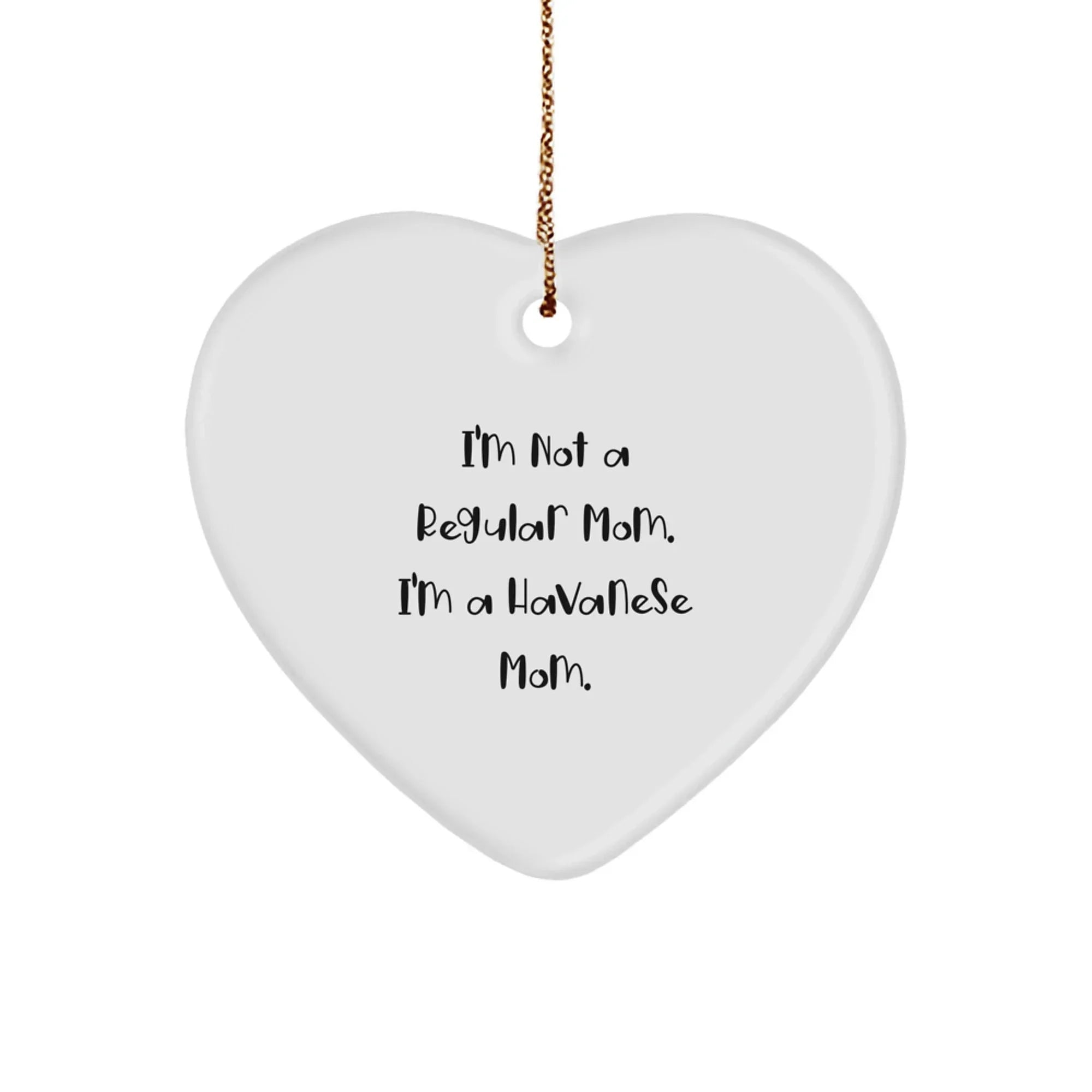 Funny Havanese Dog Mom Gifts for Women from Havanese Mom, Havanese Dog Heart Ornament, Christmas Unique Gifts