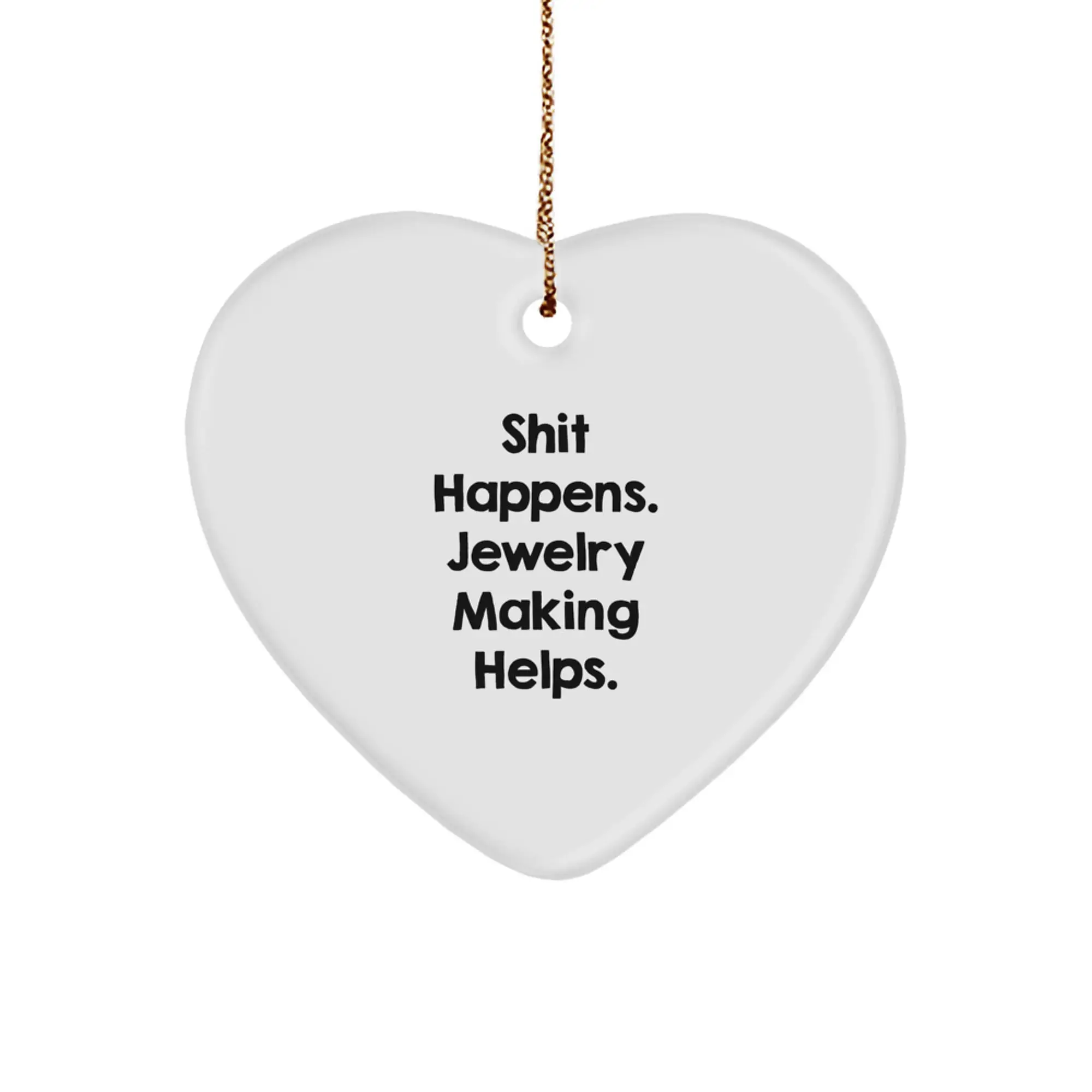 Funny Jewelry Making Heart Ornament Gifts for Friends from Women, Heart Shaped Decor for Christmas Unique Presents - Image 1