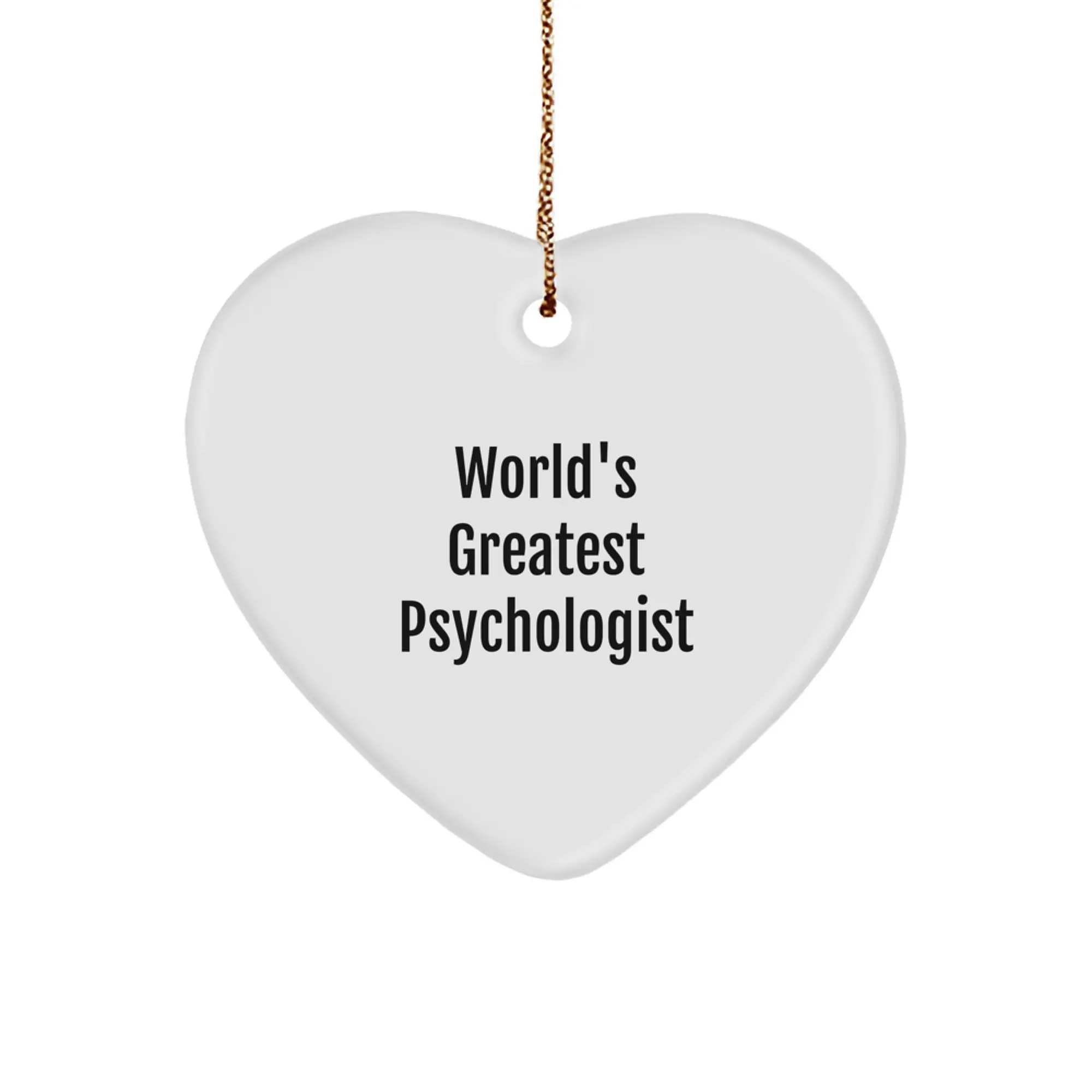 Funny World's Greatest Psychologist Gifts for Psychologist Heart Ornament from Family - Image 1
