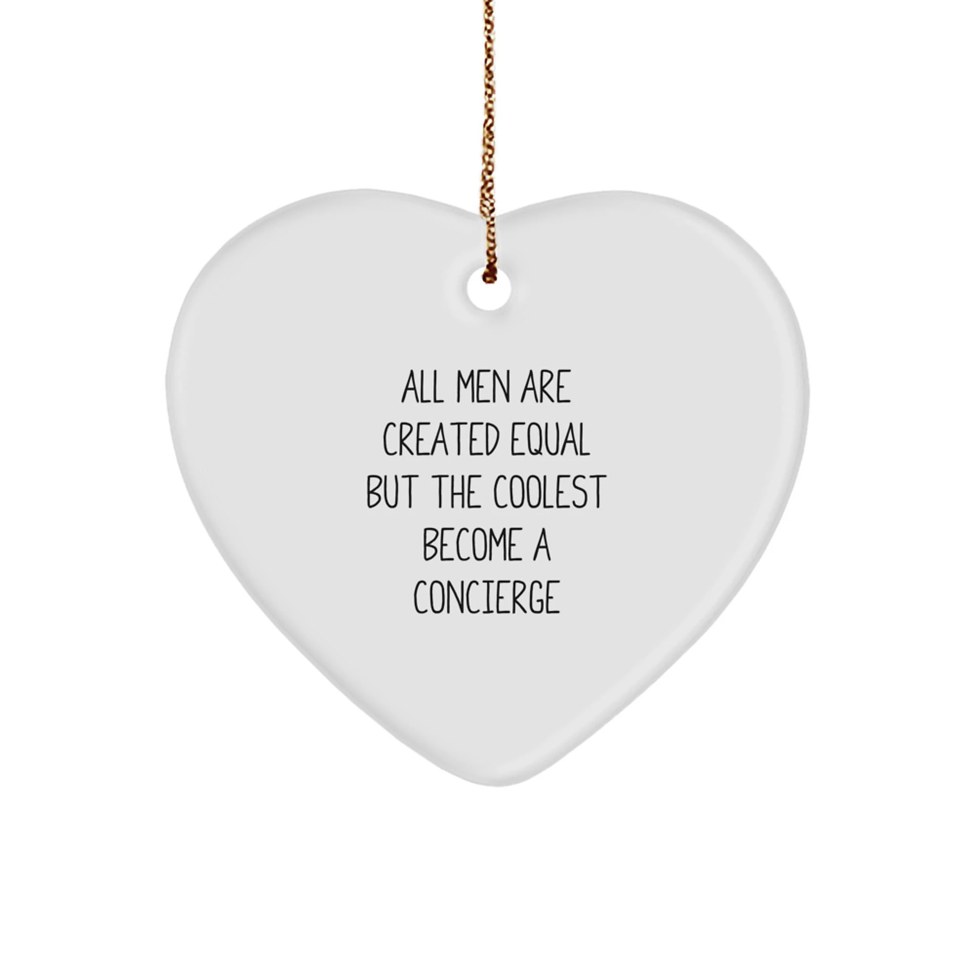 Concierge Inspired Heart Ornaments Gifts from Friends to the Coolest Men in Town for Christmas - Image 1