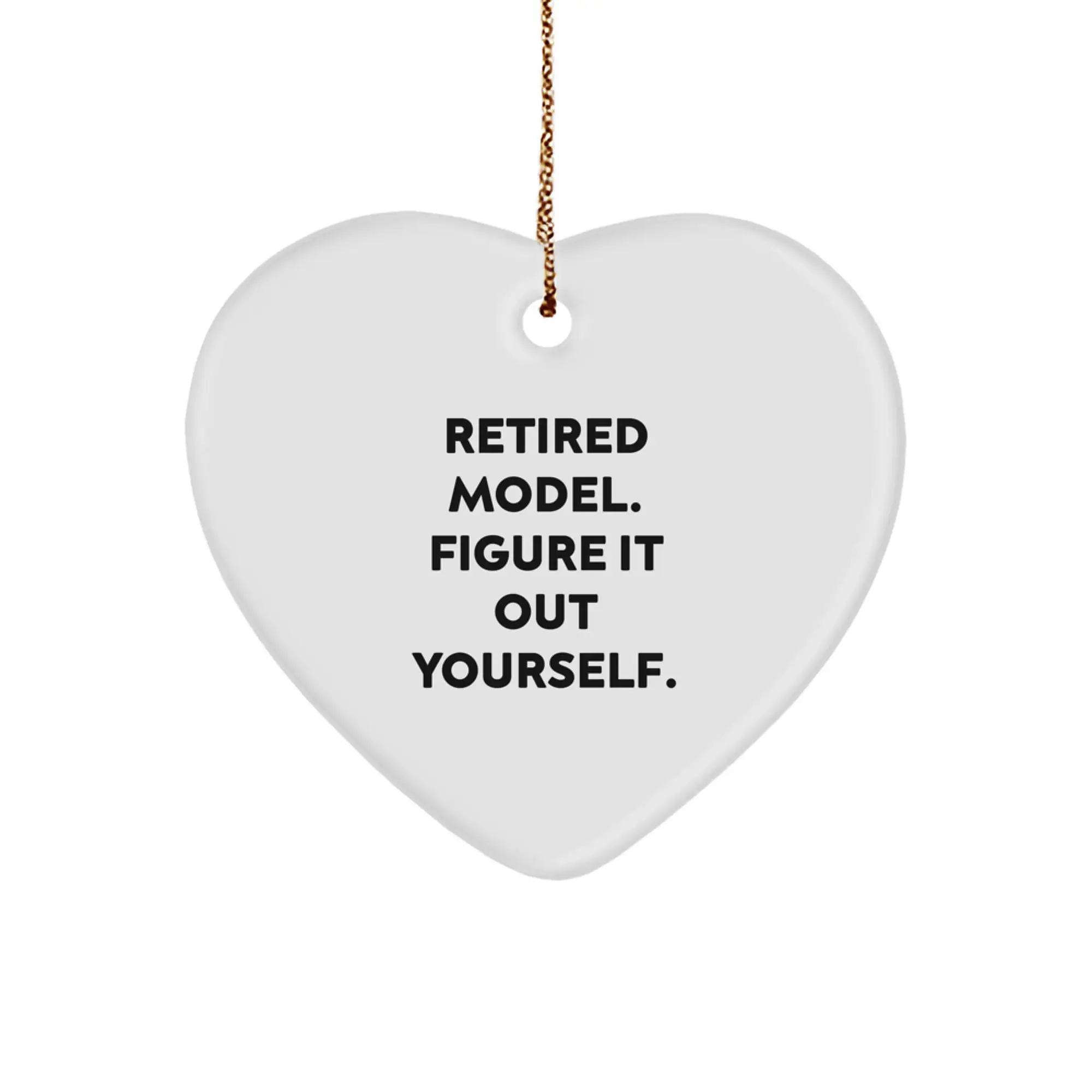 Gifts from Men to Model - Retired Model Heart Ornament for Christmas - Image 1