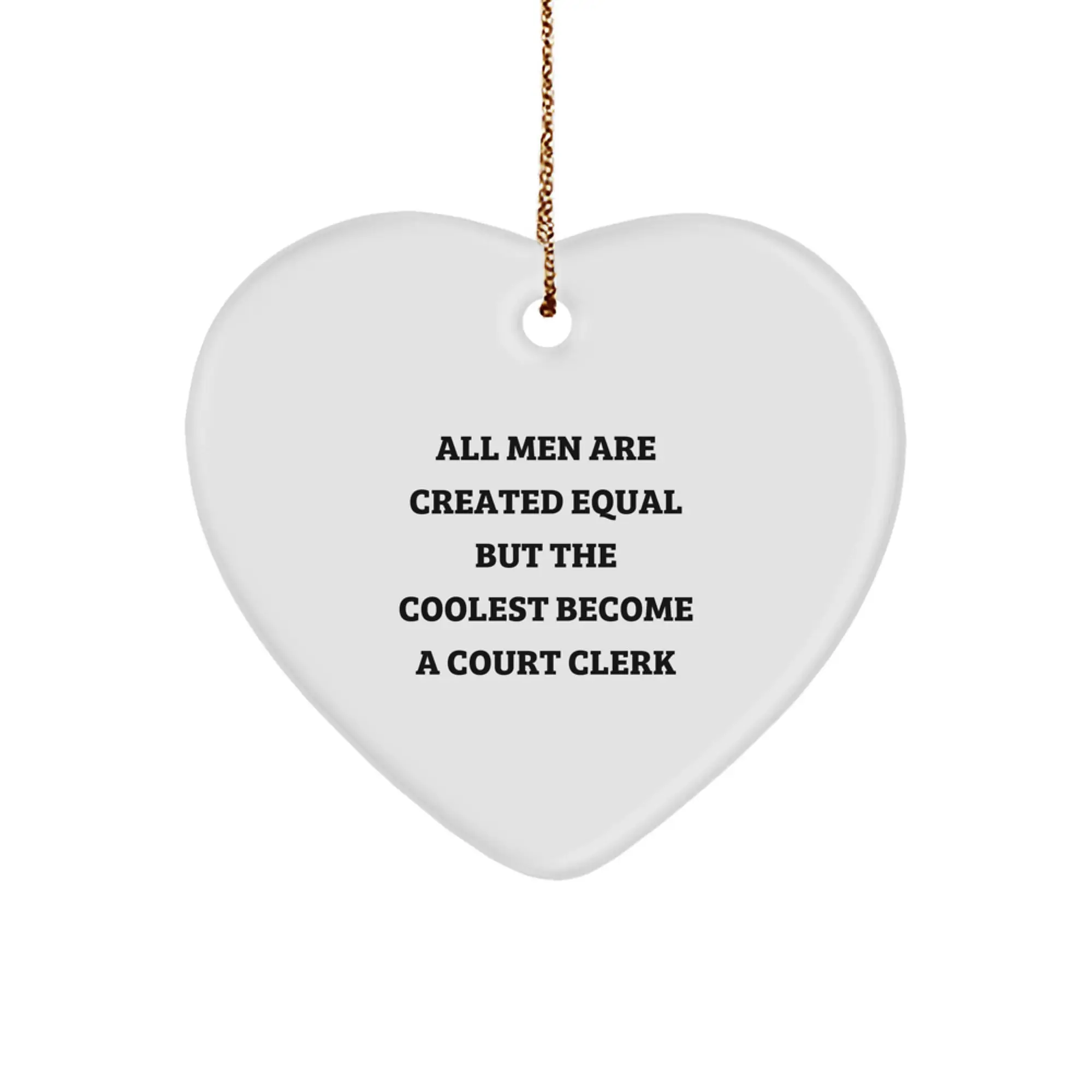 Christmas Gift for Her Court Clerk Keepsake Ornament - Image 1