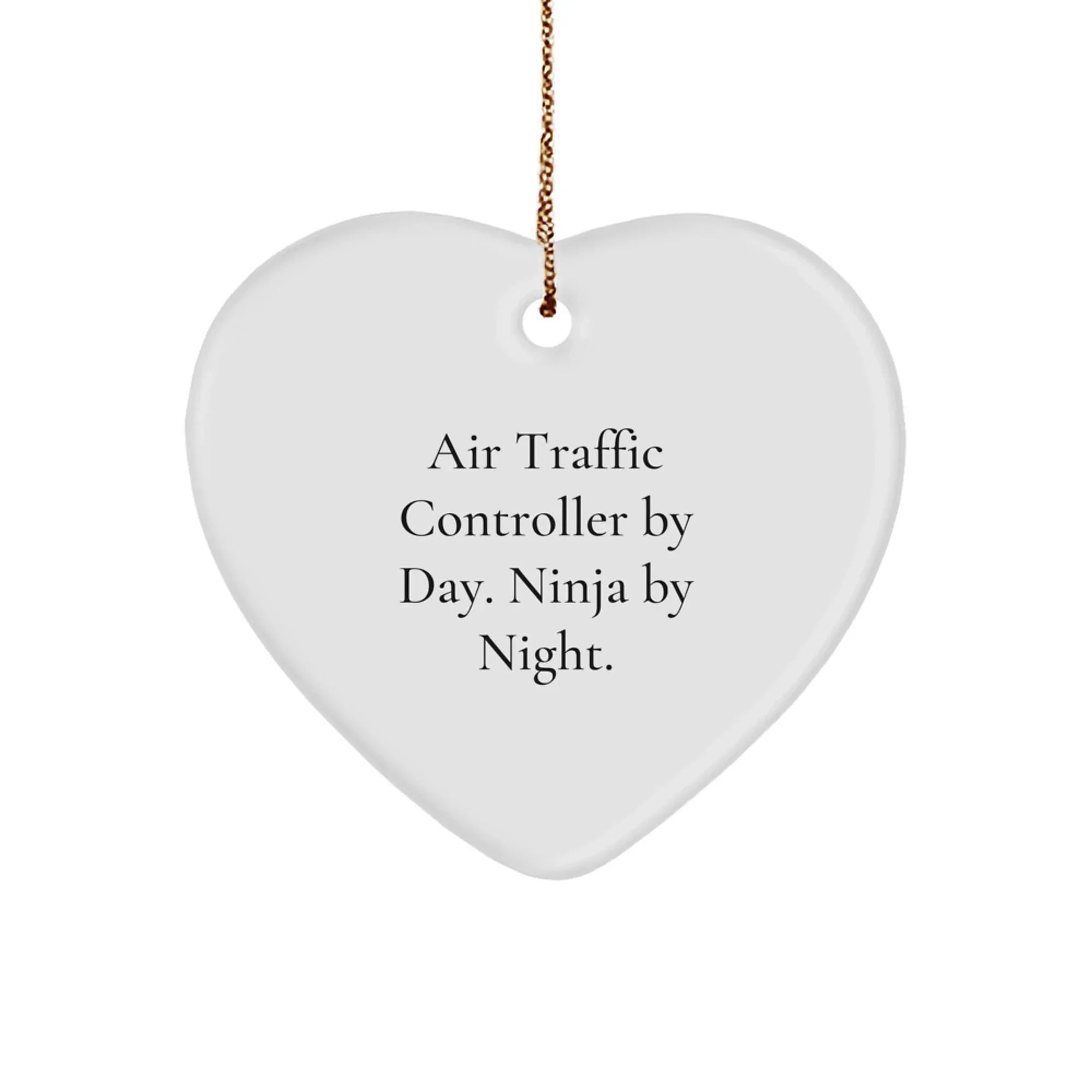 Air Traffic Controller Heart Ornament Gifts from Friends and Family for Men and Women Christmas Unique Presents