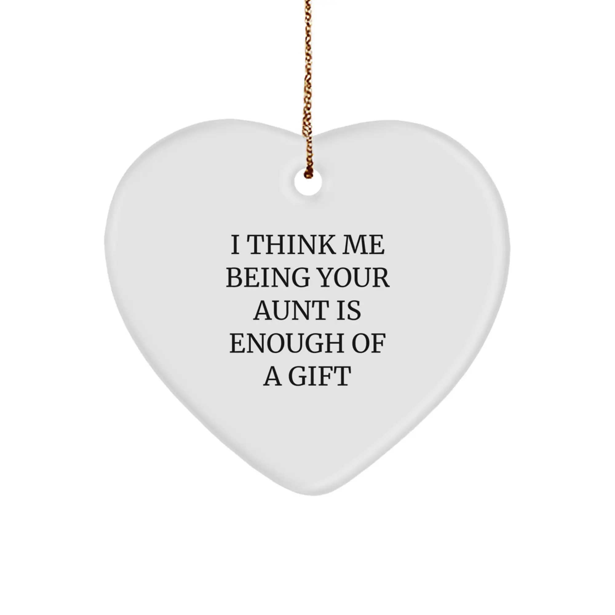 Funny Aunt Heart Ornament Gifts from Family Members for Aunt's Special Place on Christmas Tree - Image 1