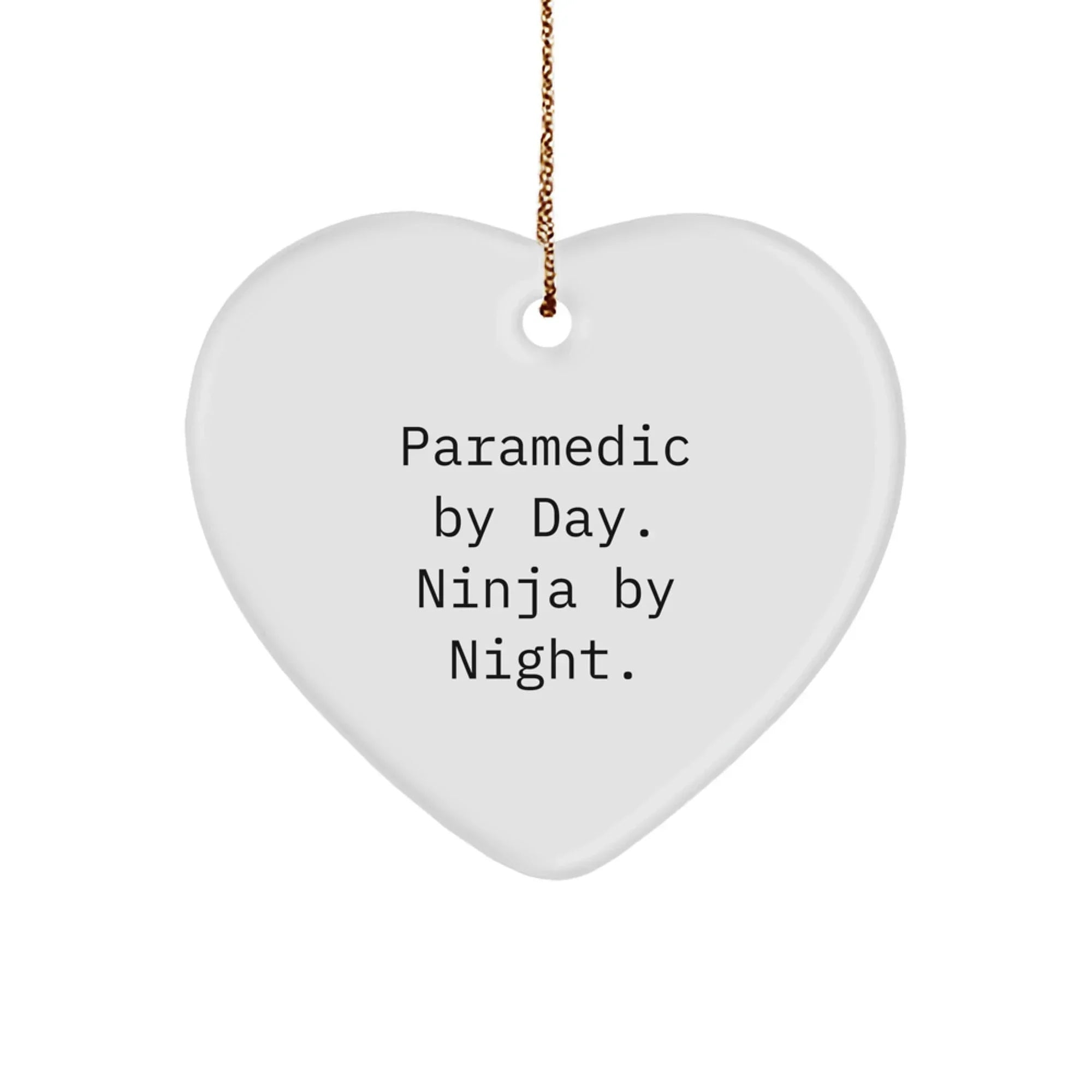 Funny Rescue Worker Gifts Christmas Unique Heart Ornaments for Rescue Worker Men by Rescue Worker By Day. Ninja By Night. Gifts from Family and Friends