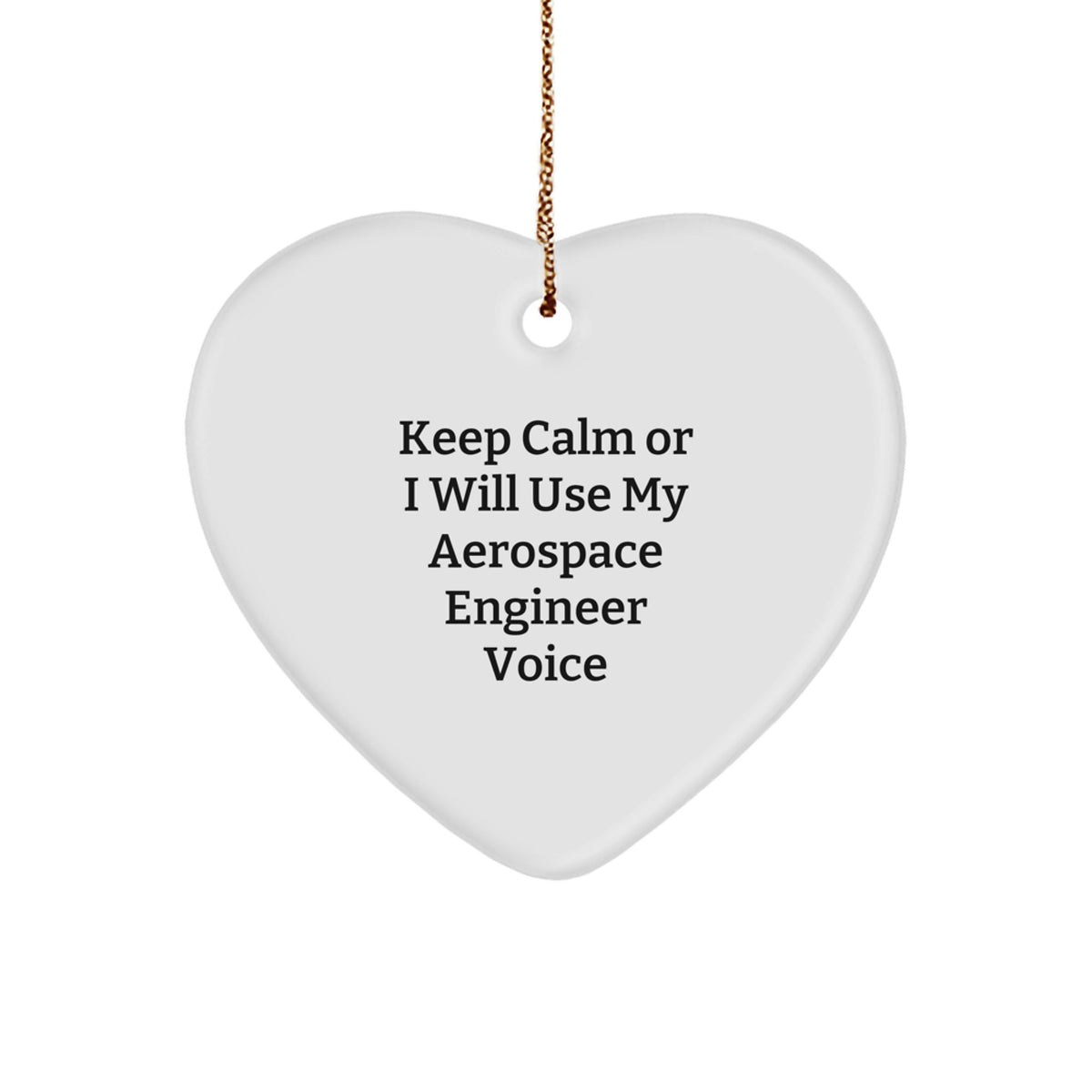 Sarcastic Christmas Ornament Gift for Friends Aerospace Engineer Voice - Image 1