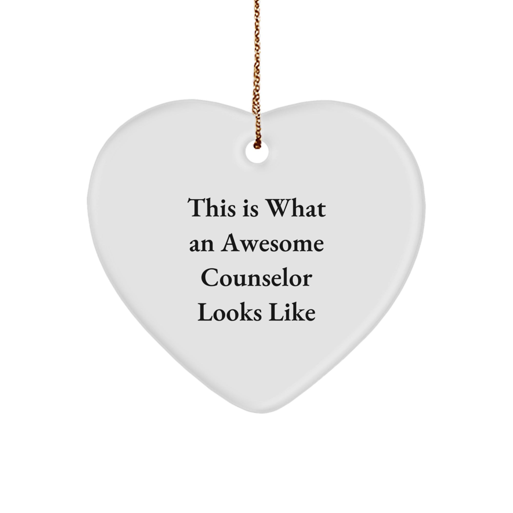 Funny Counselor Gifts from Men to Friends - Christmas Unique Gifts for Counselor Heart Ornament This Is What An Awesome Counselor Looks Like
