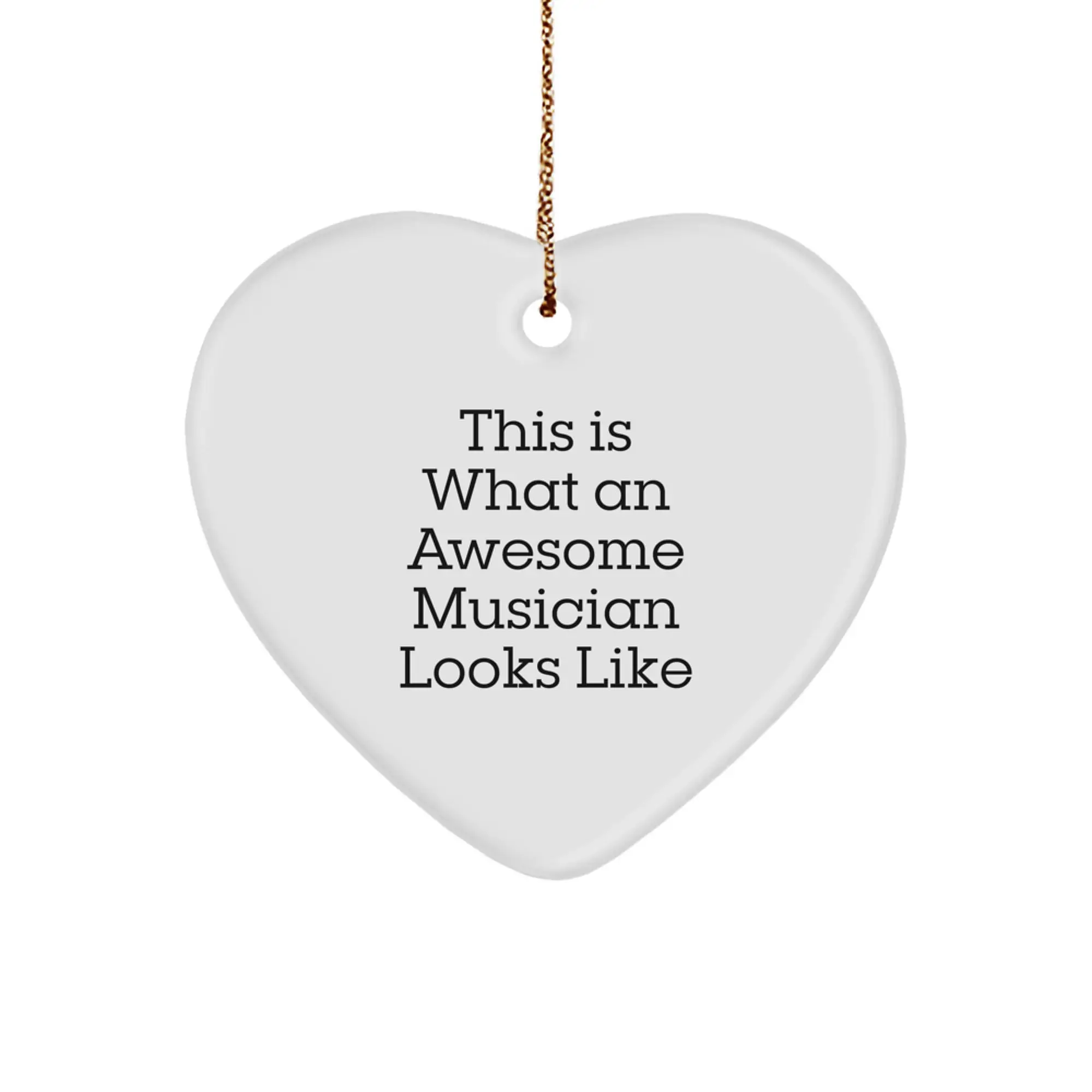 Funny Musician Heart Ornament Gifts for Musician Friends - Musician Christmas Unique Gifts from Friends - Image 1