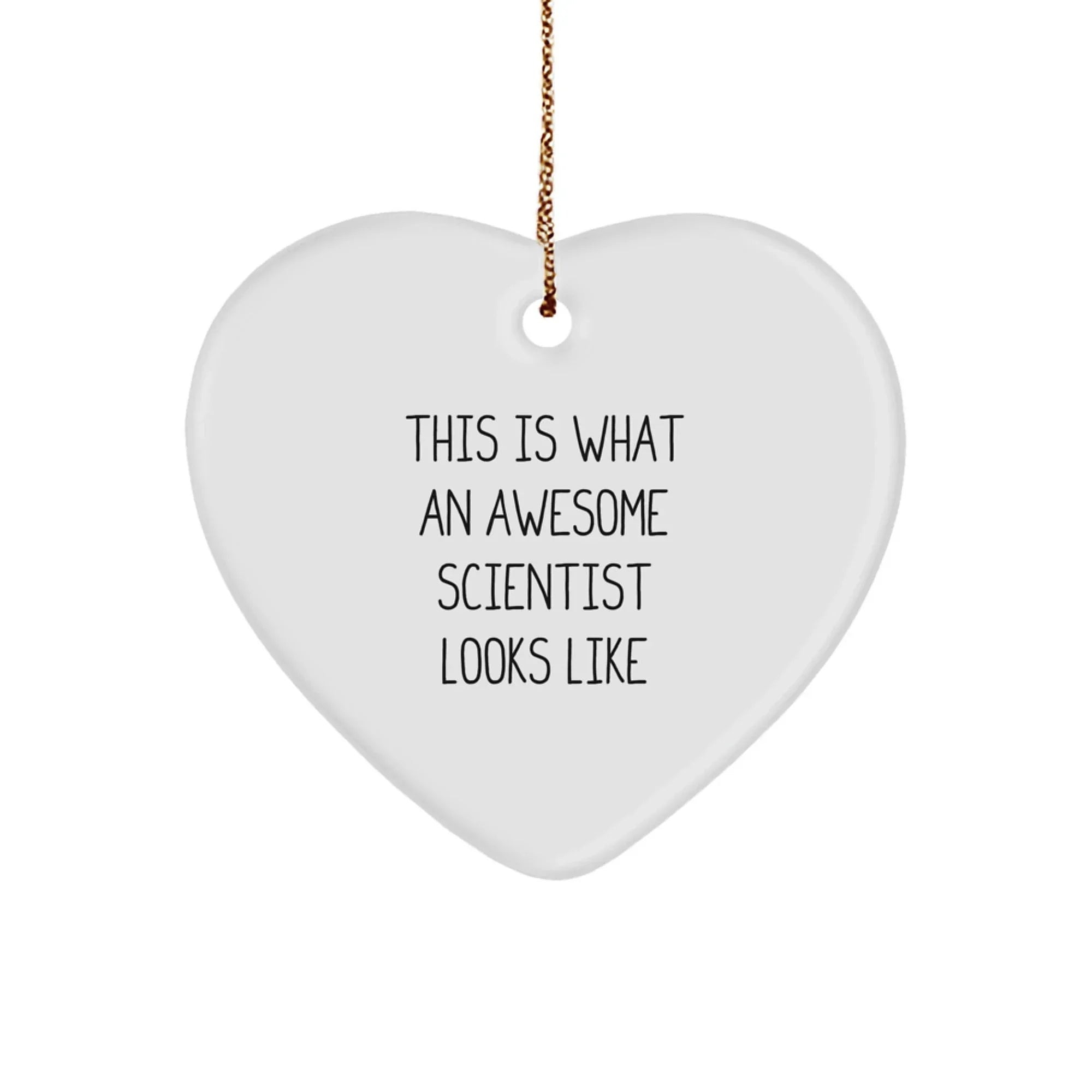 Gifts for Scientist Friends, Funny Scientist Heart Ornament, Unique Christmas Unique Gifts