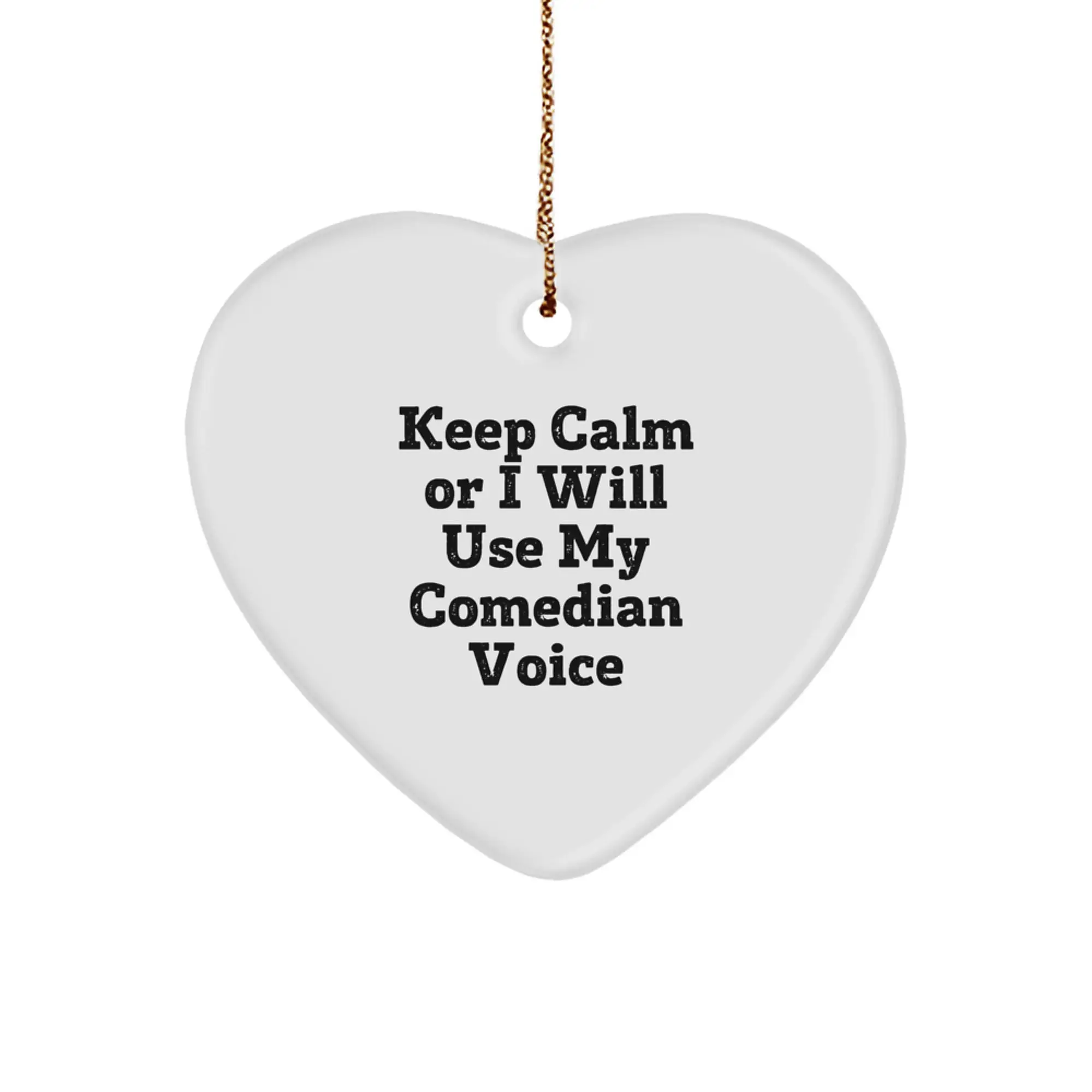 Funny Comedian Heart Ornament Gifts from Friends, Comedian Christmas Unique Gifts, Comedian Lover Heart - Image 1