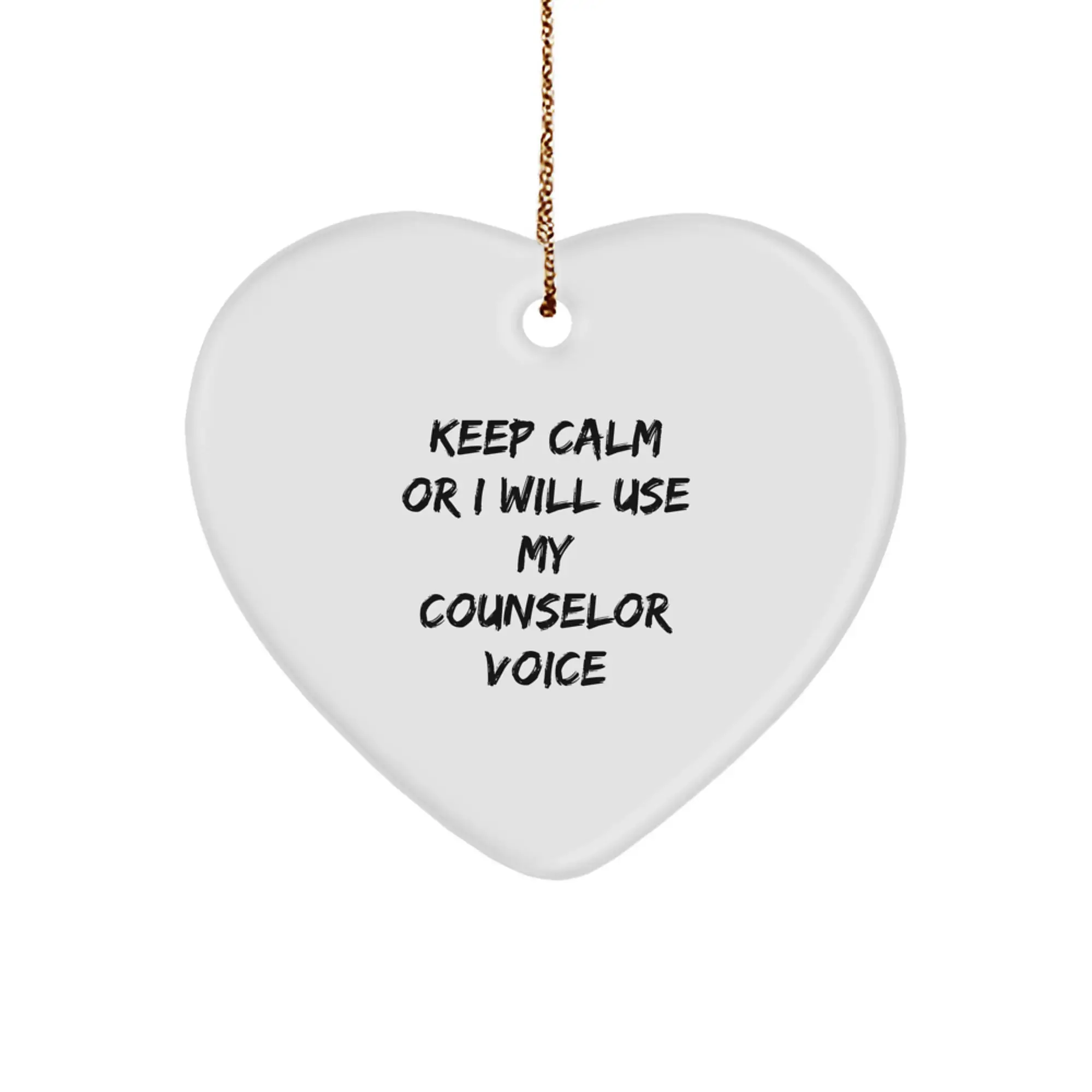 Funny Counselor Heart Ornament Gifts from Friends and Family, Inspirational Counselor Quote Christmas Unique Gifts for Counselor - Image 1