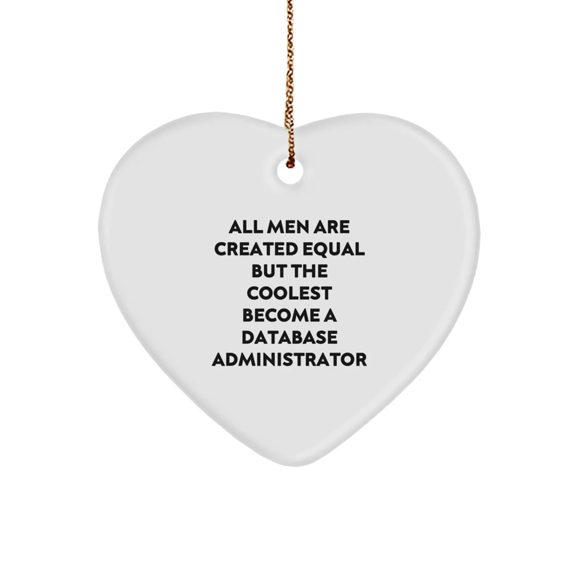 Database Administrator Heart Ornament Idea for Coworkers Christmas Gift - Image 1