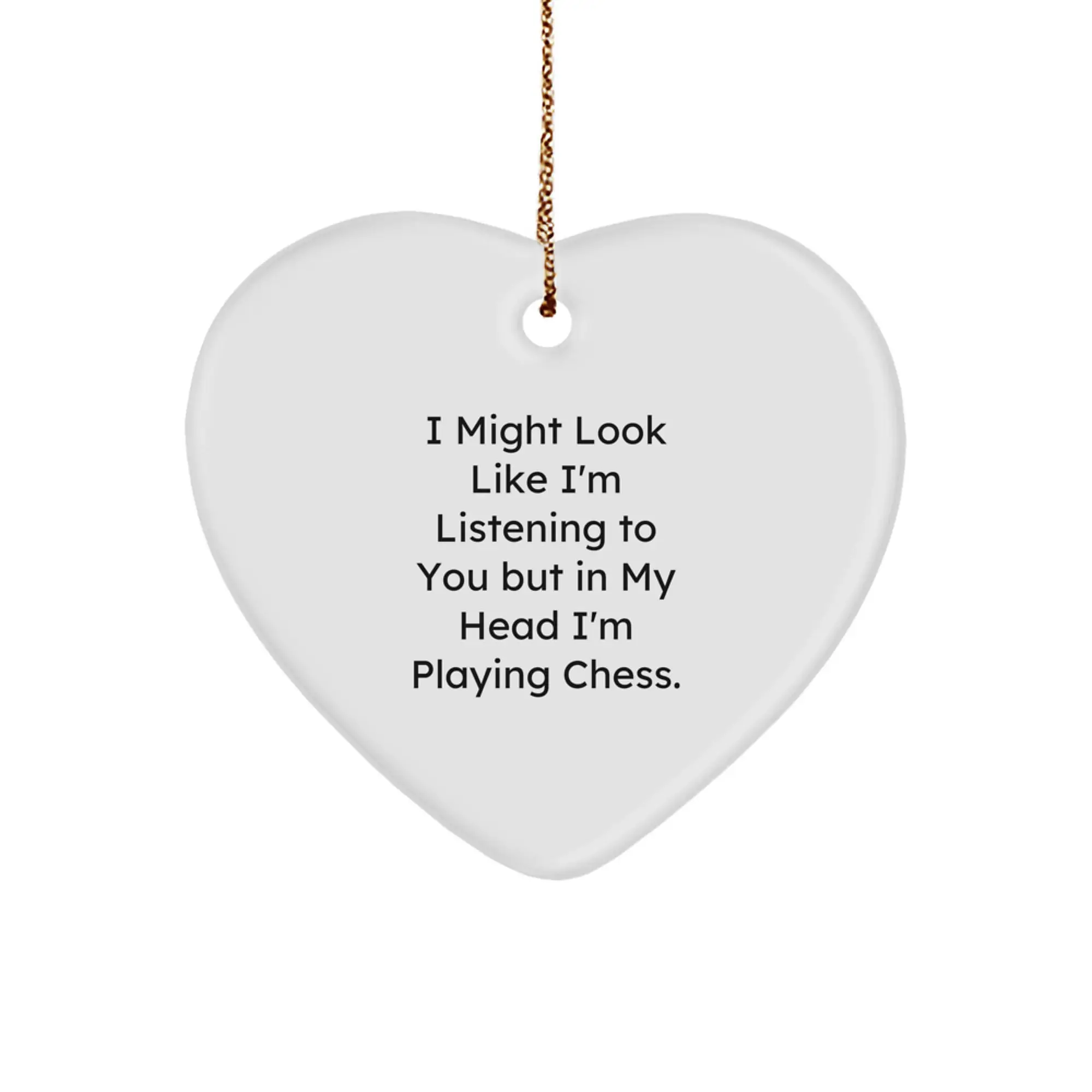 Funny Chess Heart Ornament Gifts from Friends to Family, Inspirational Quote for Men and Women, Unique Christmas Decorations - Image 1