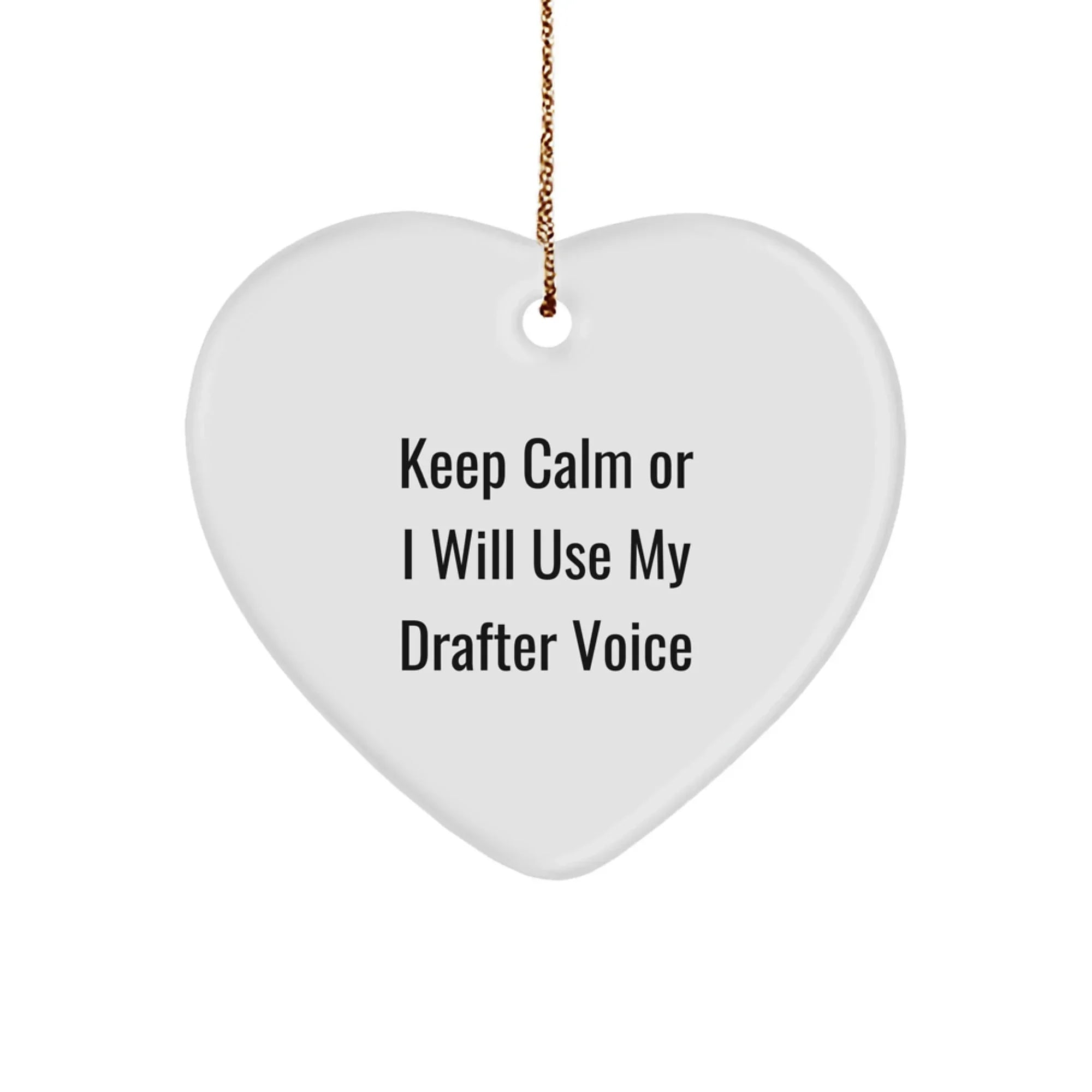 Funny Drafter Gifts for Men, Women, and Friends Christmas Unique Heart Ornament, Gifts from Drafter Enthusiasts, Perfect for Office Decor