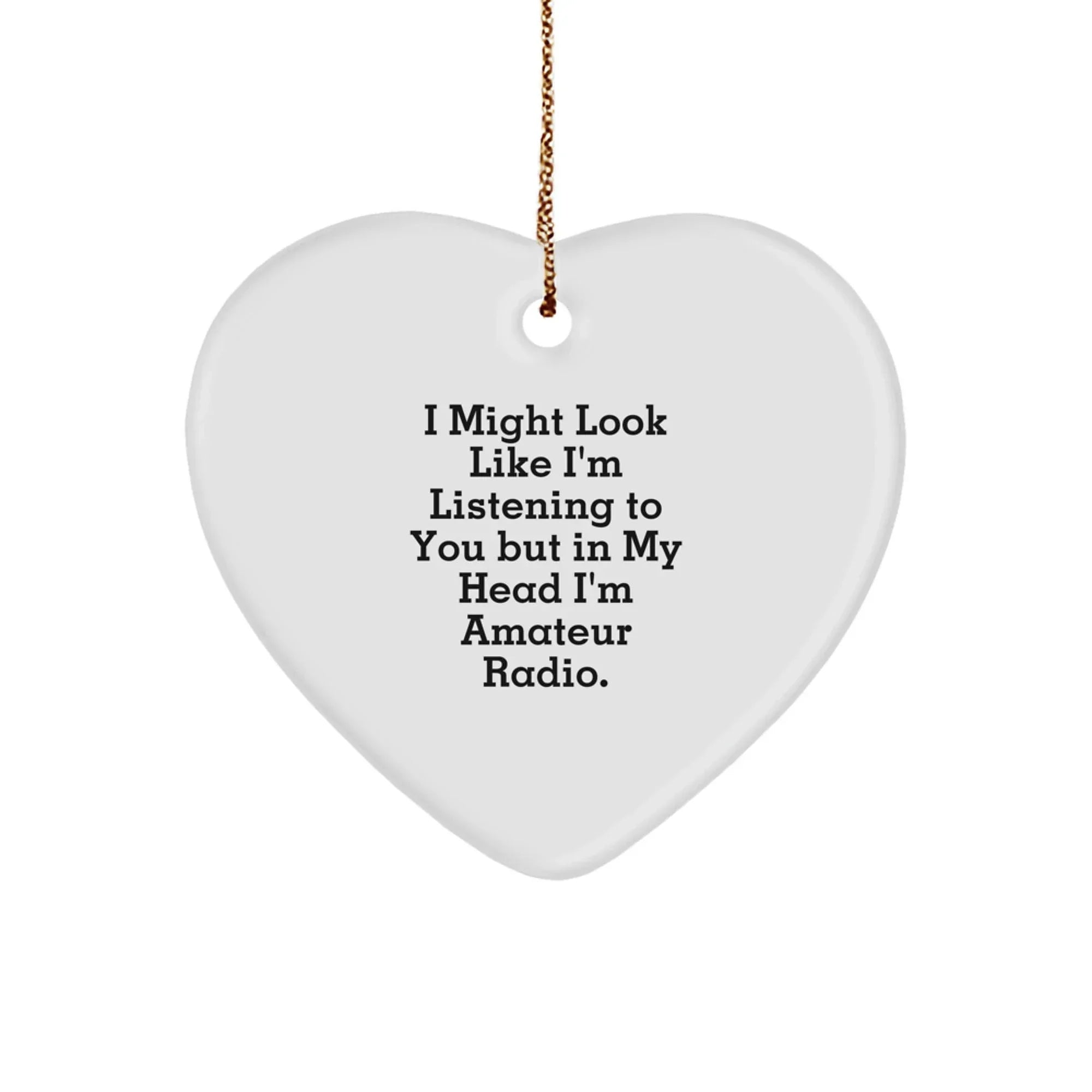 Funny Amateur Radio Heart Ornament Gifts for Men from Family, Unique Christmas Unique Gifts for Amateur Radio Operator