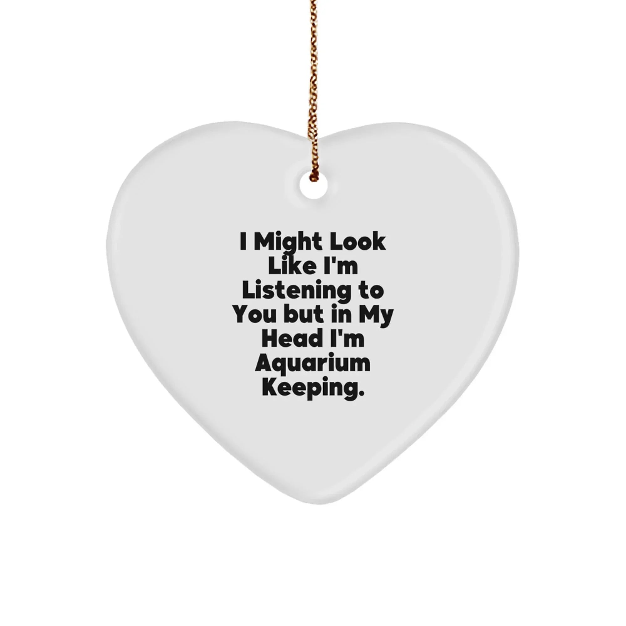 Funny Aquarium Keeping Heart Ornament Gifts from Men to Friends and Family for Aquarium Enthusiasts During Christmas Unique Decorations
