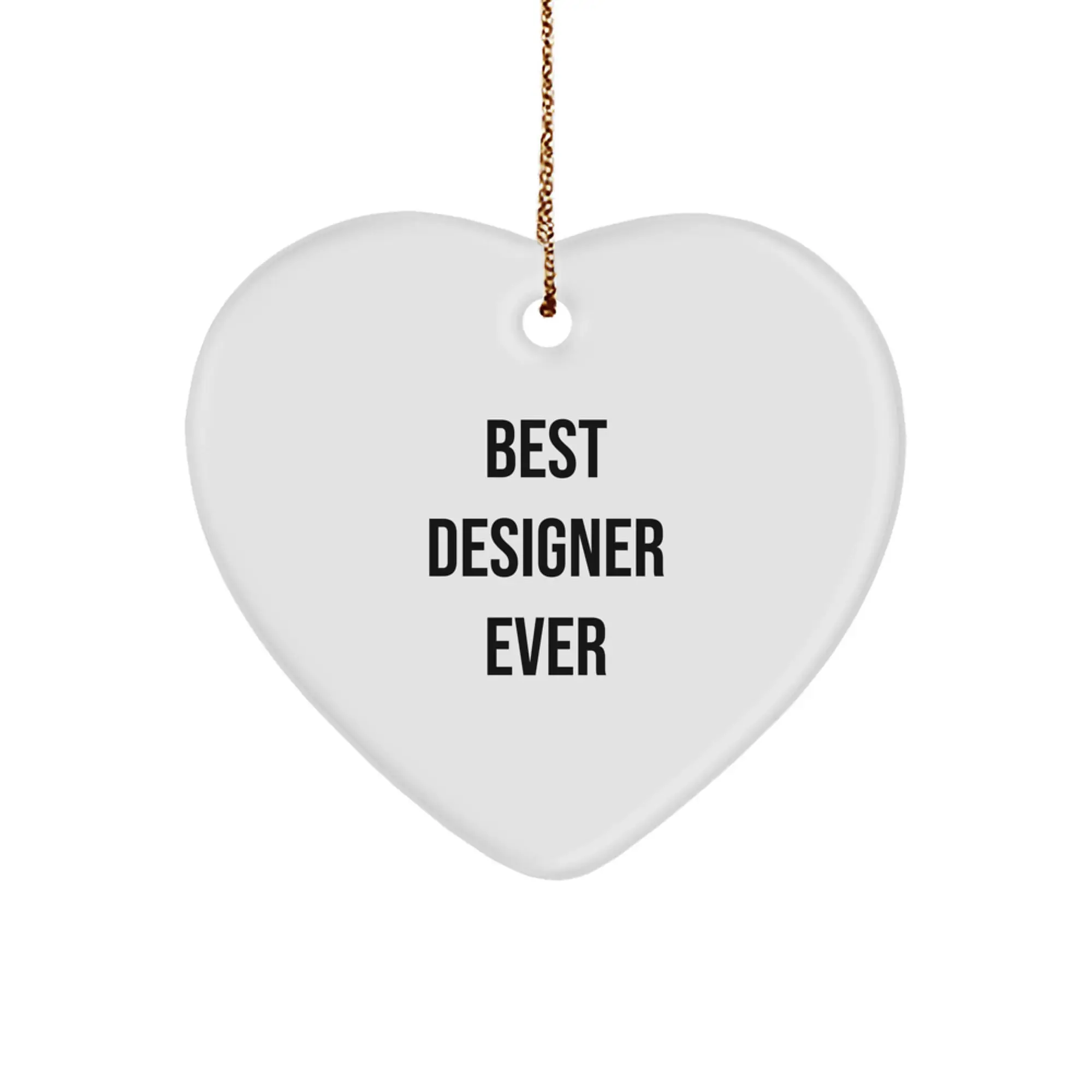 Funny Designer Gifts from Best, Heart Ornament for Designer Friends, Christmas Unique Heart Gifts - Image 1