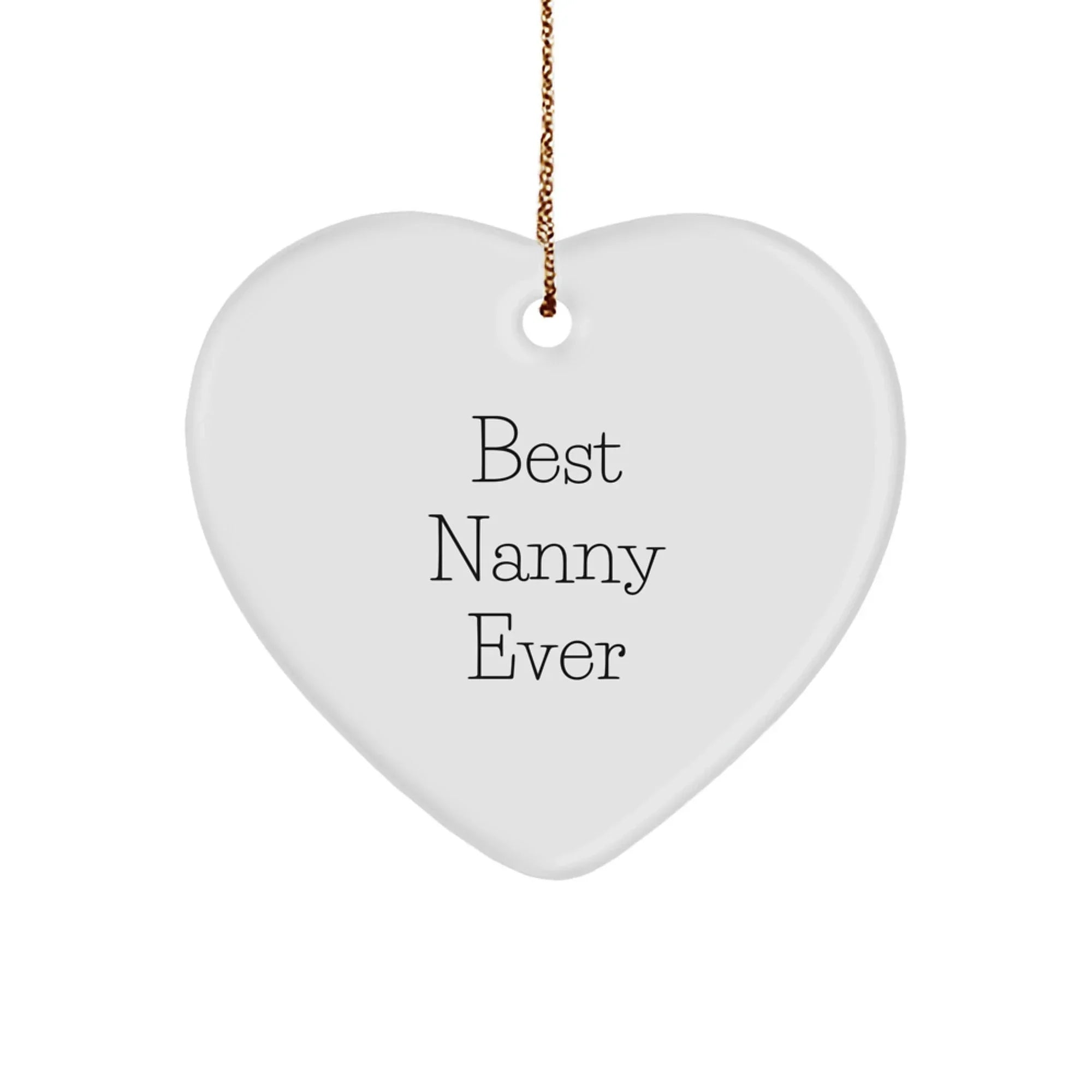 Funny Nanny Gifts from Family, Nanny Heart Ornament Best Quotes for Nanny Christmas Unique Gifts