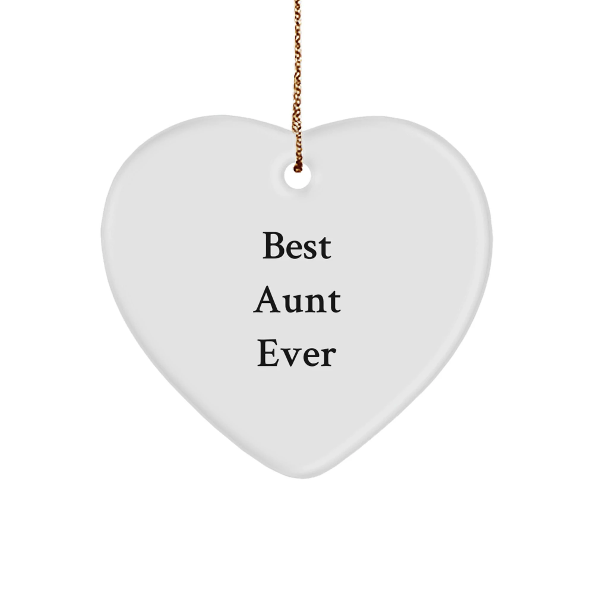 Funny Aunt Heart Ornament Gifts from Women to Aunt for Christmas Unique Best Aunt Ever