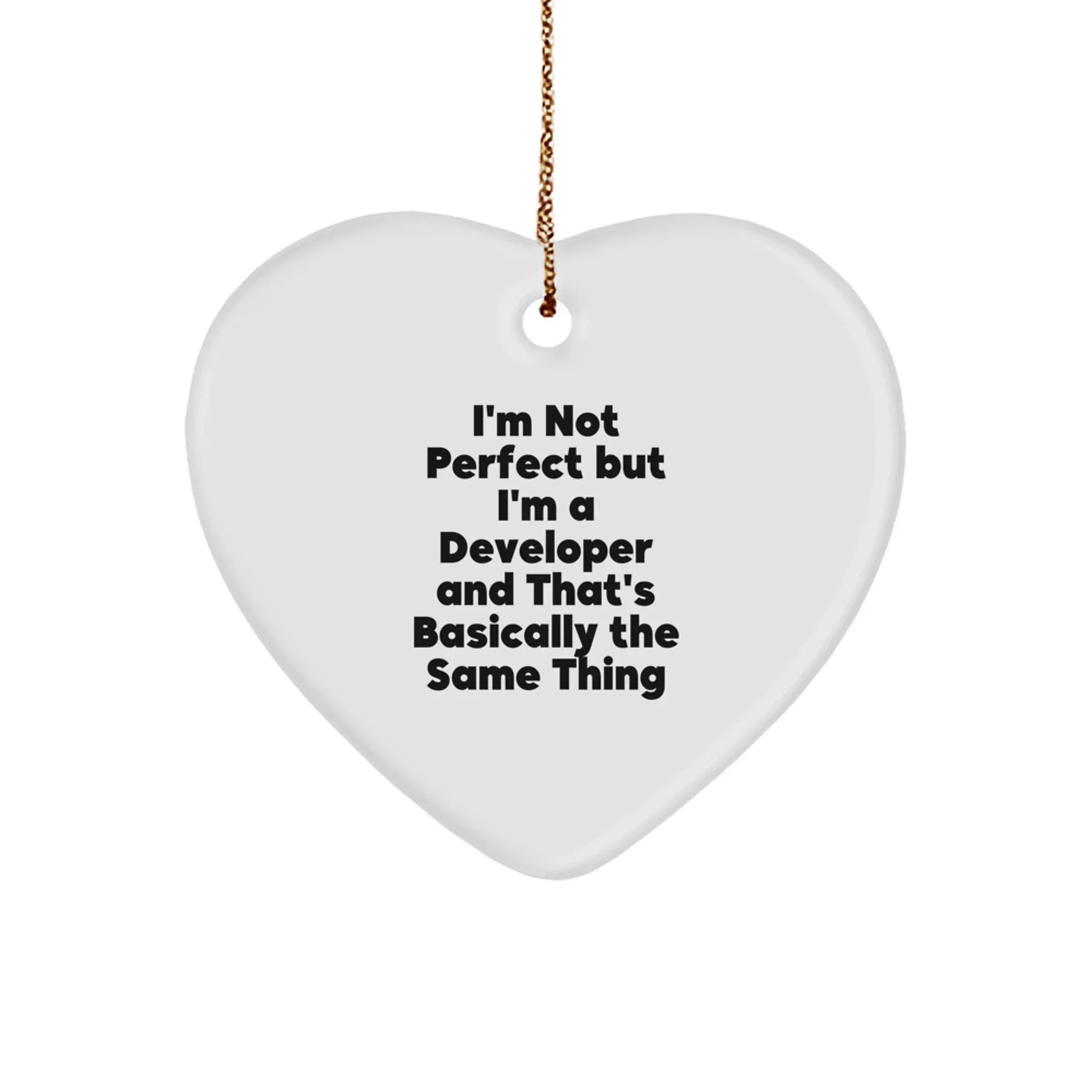 Funny Developer Heart Ornament Gifts from Men to Coworkers at Christmas Unique Gifts
