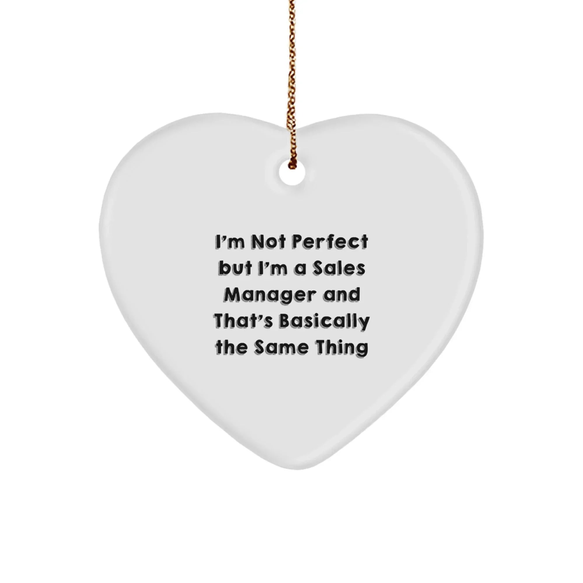 Funny Sales Manager Heart Ornament Gifts from Family for Christmas Unique Presents