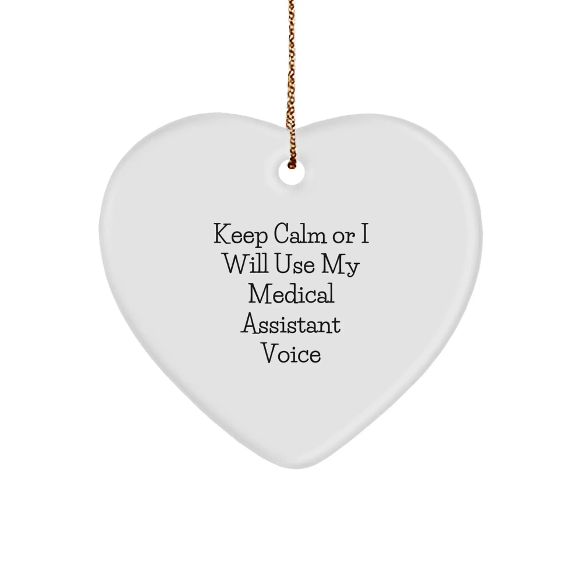 Medical Assistant Keepsake Durable Heart Christmas Ornament for Him Gift - Image 1
