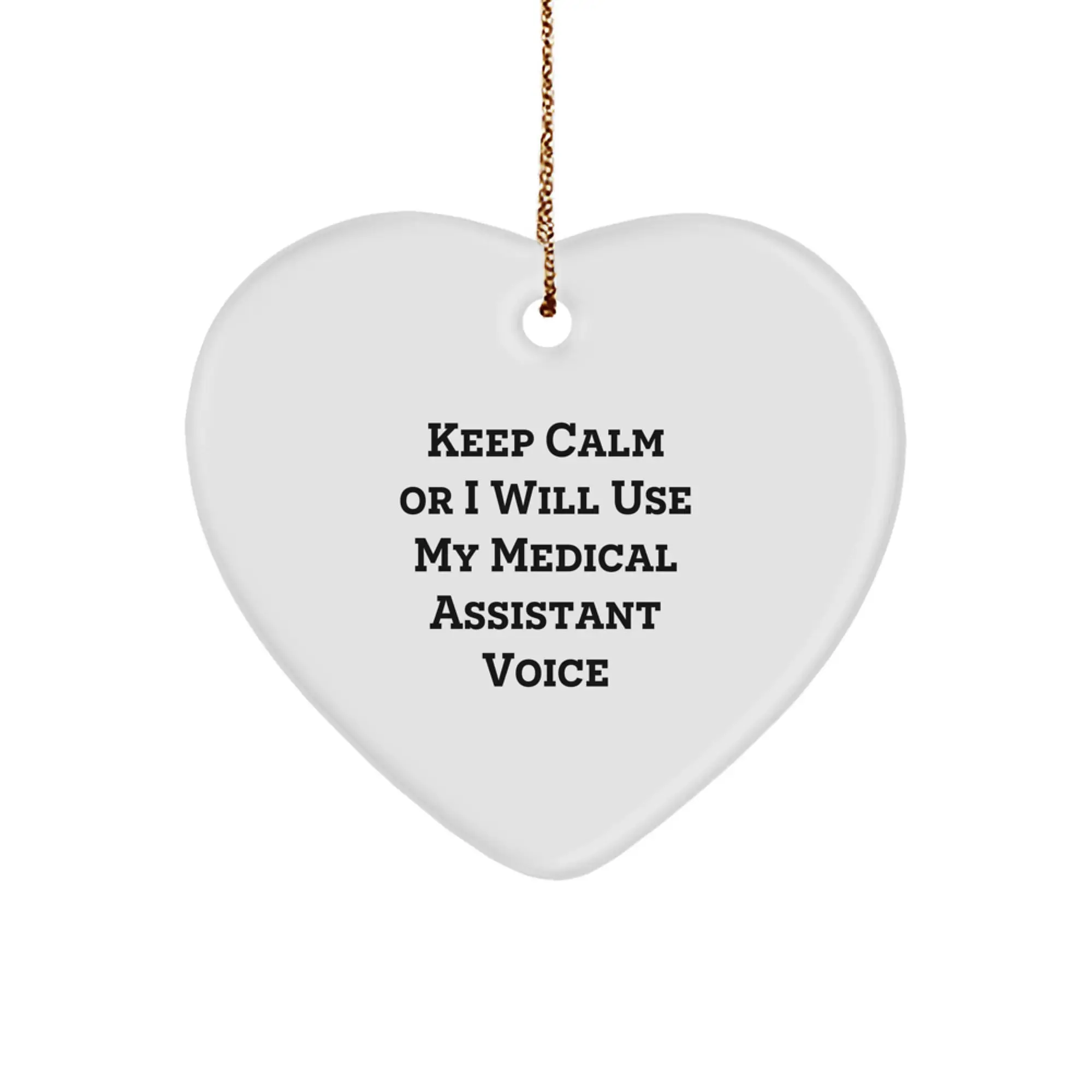 Christmas Gift for Her Medical Assistant Heart Ornament Present - Image 1