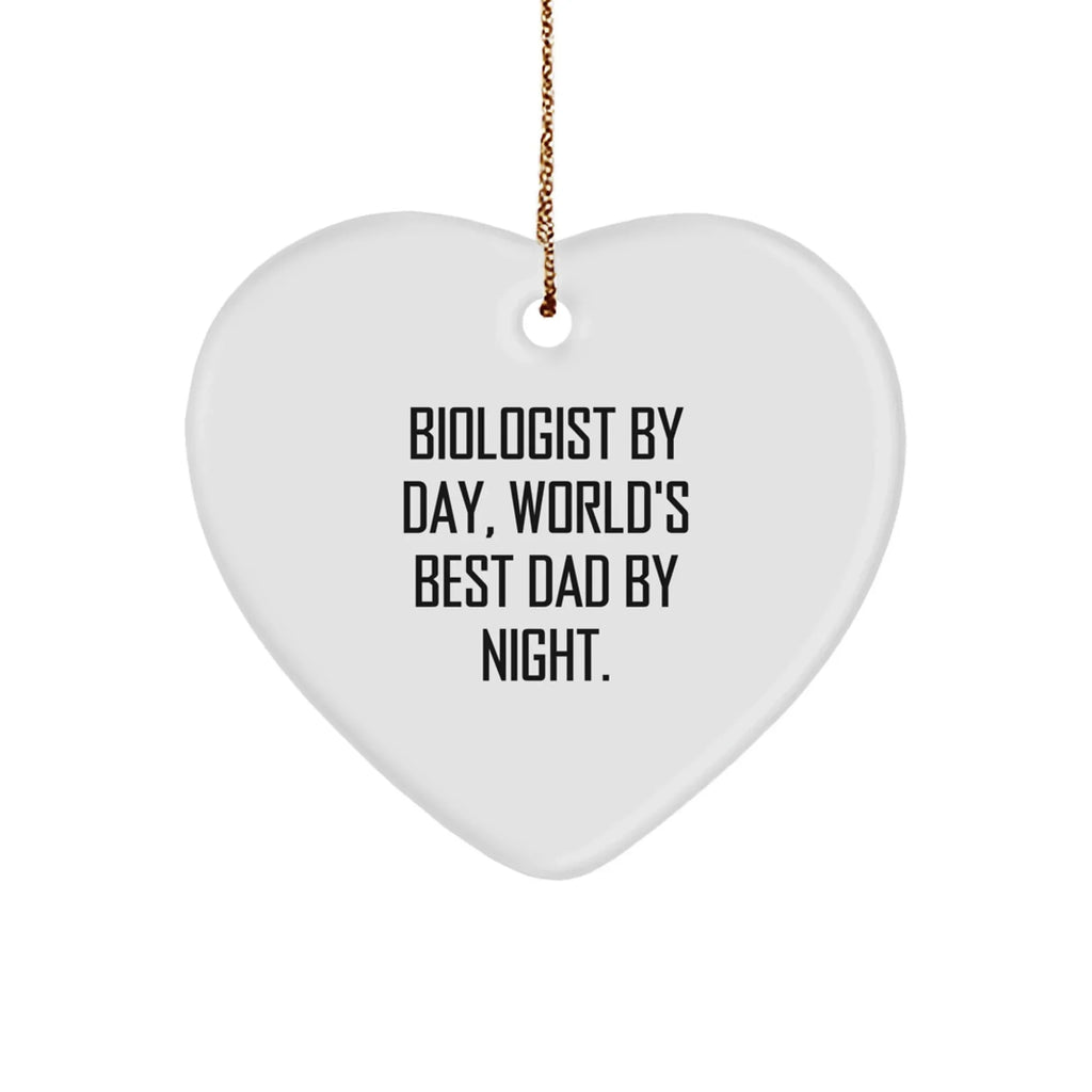 Biologist Gifts by Day, Funny Heart Ornament for Christmas by Night, Gifts from Mom, Gifts for Biologist