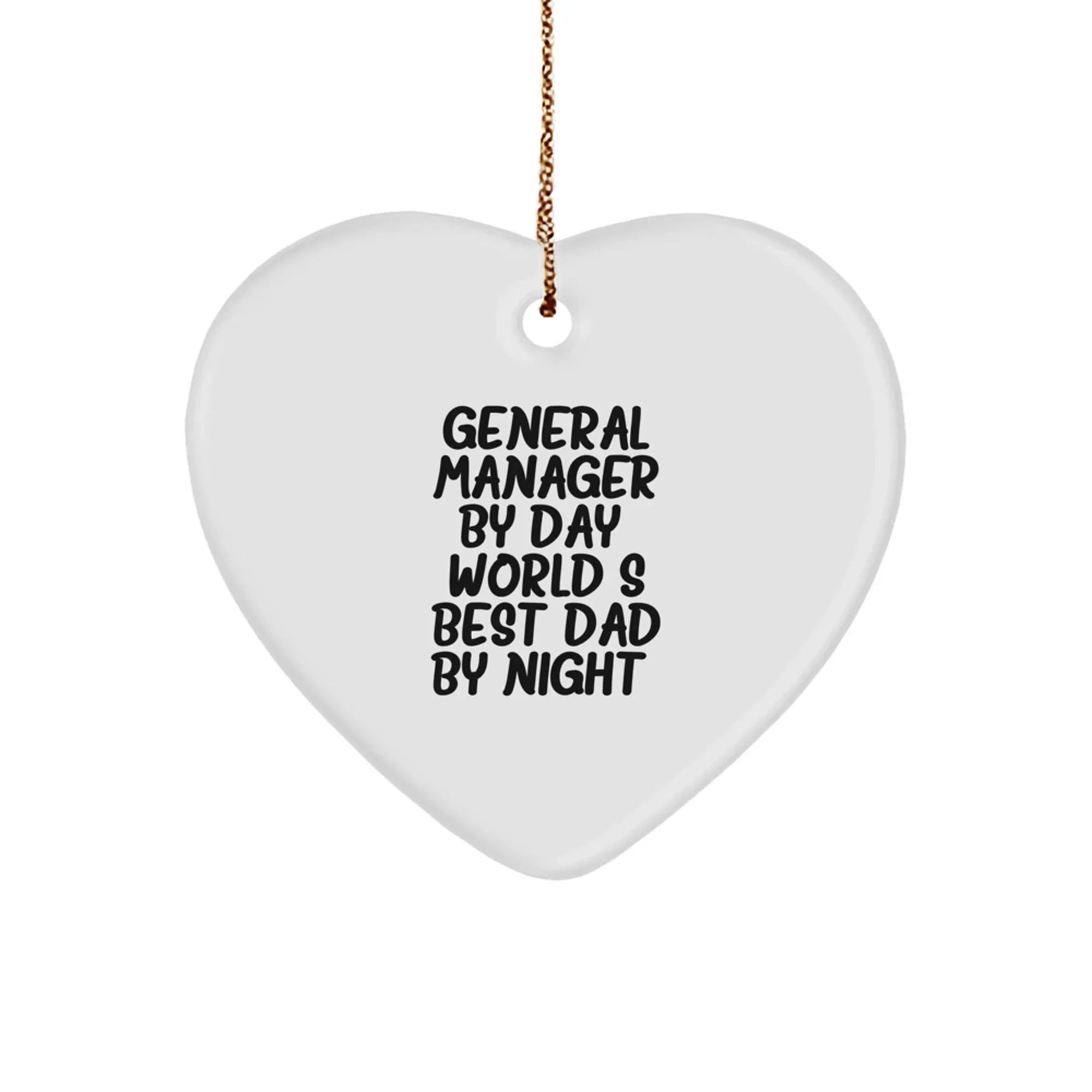 Gifts from Men for General Managers, Heart Ornaments with Funny Quote, Christmas Unique Gifts
