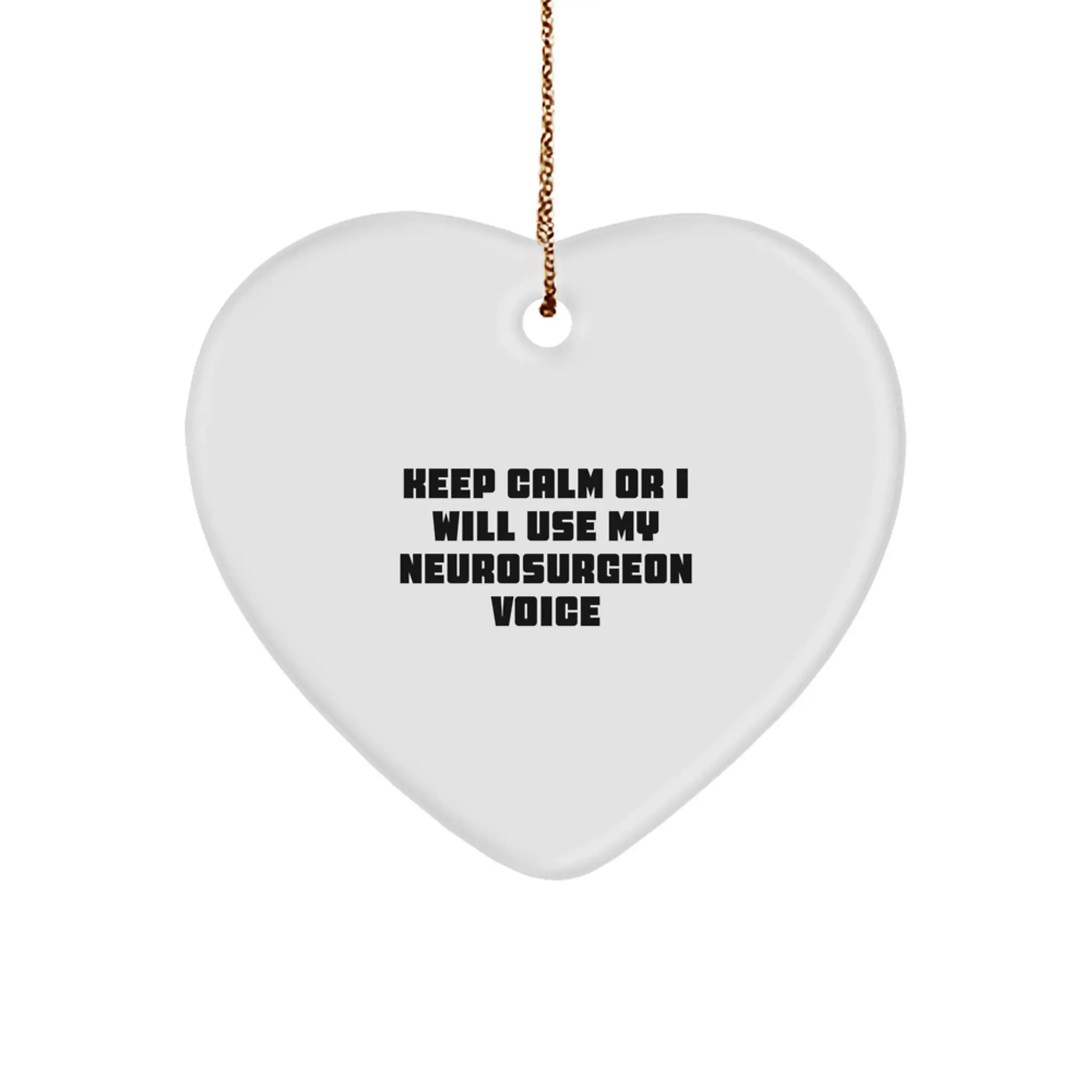 Christmas Gift for Her Neurosurgeon Heart Ornament Present With Quote - Image 1